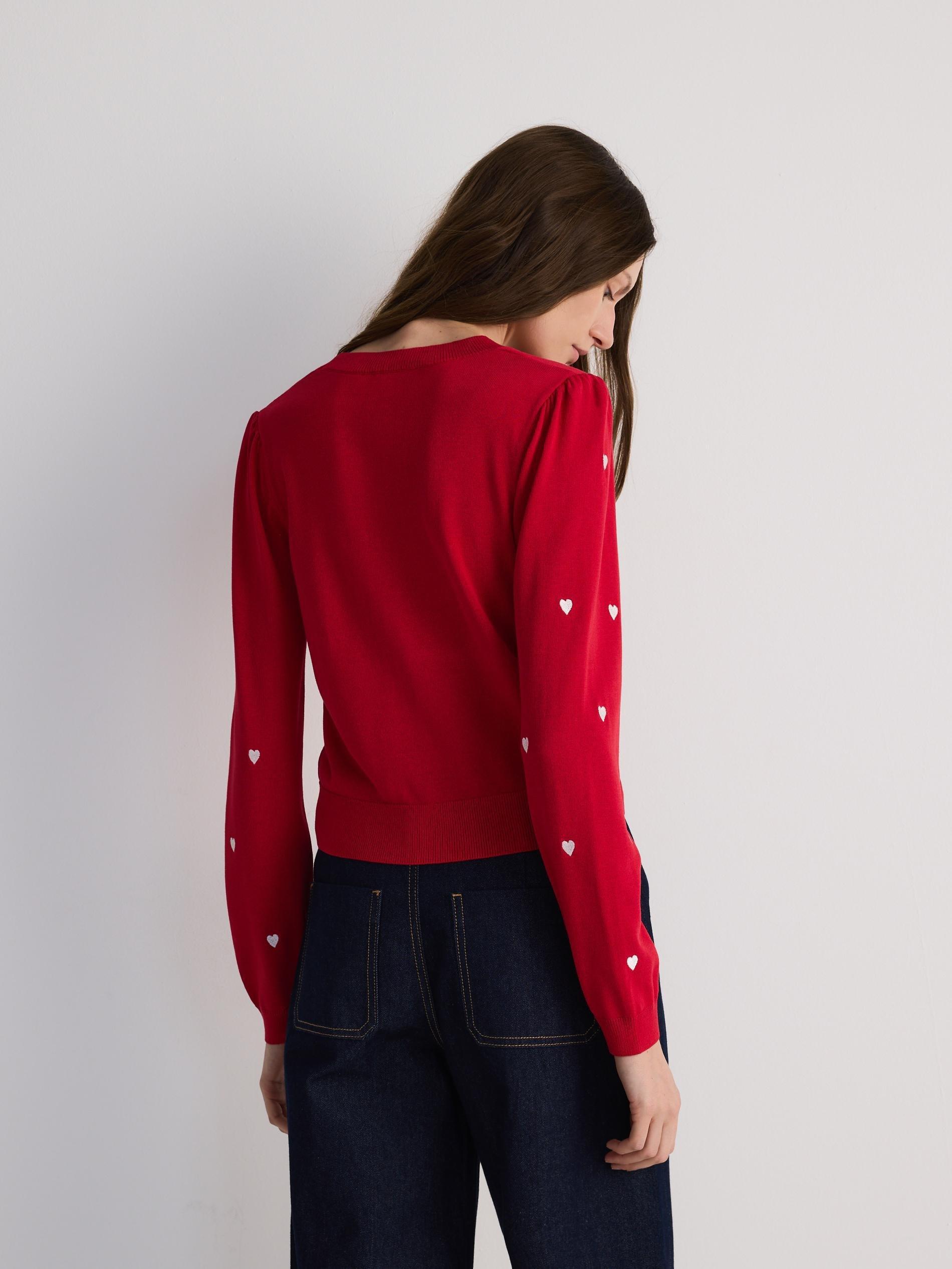 Red Heart Cardigan, , large image number 4