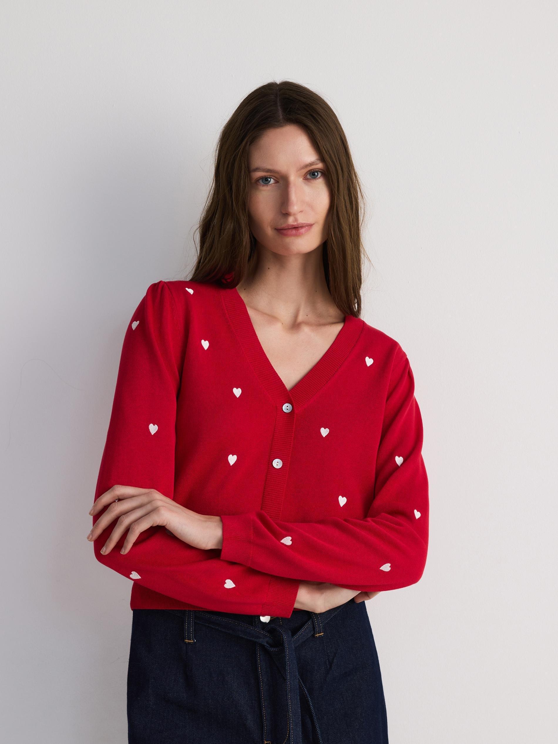 Red Heart Cardigan, , large image number 6