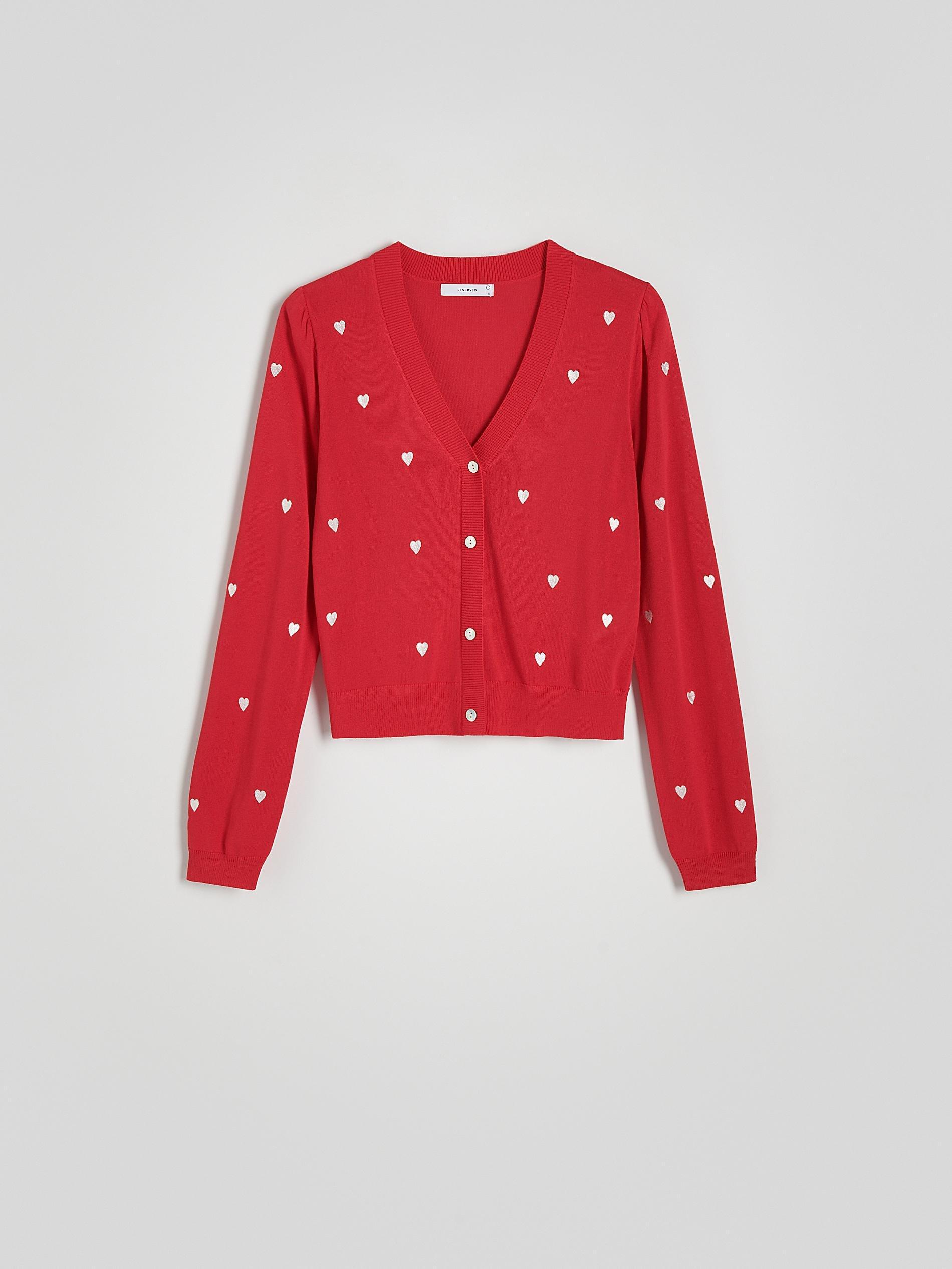 Red Heart Cardigan, , large image number 7