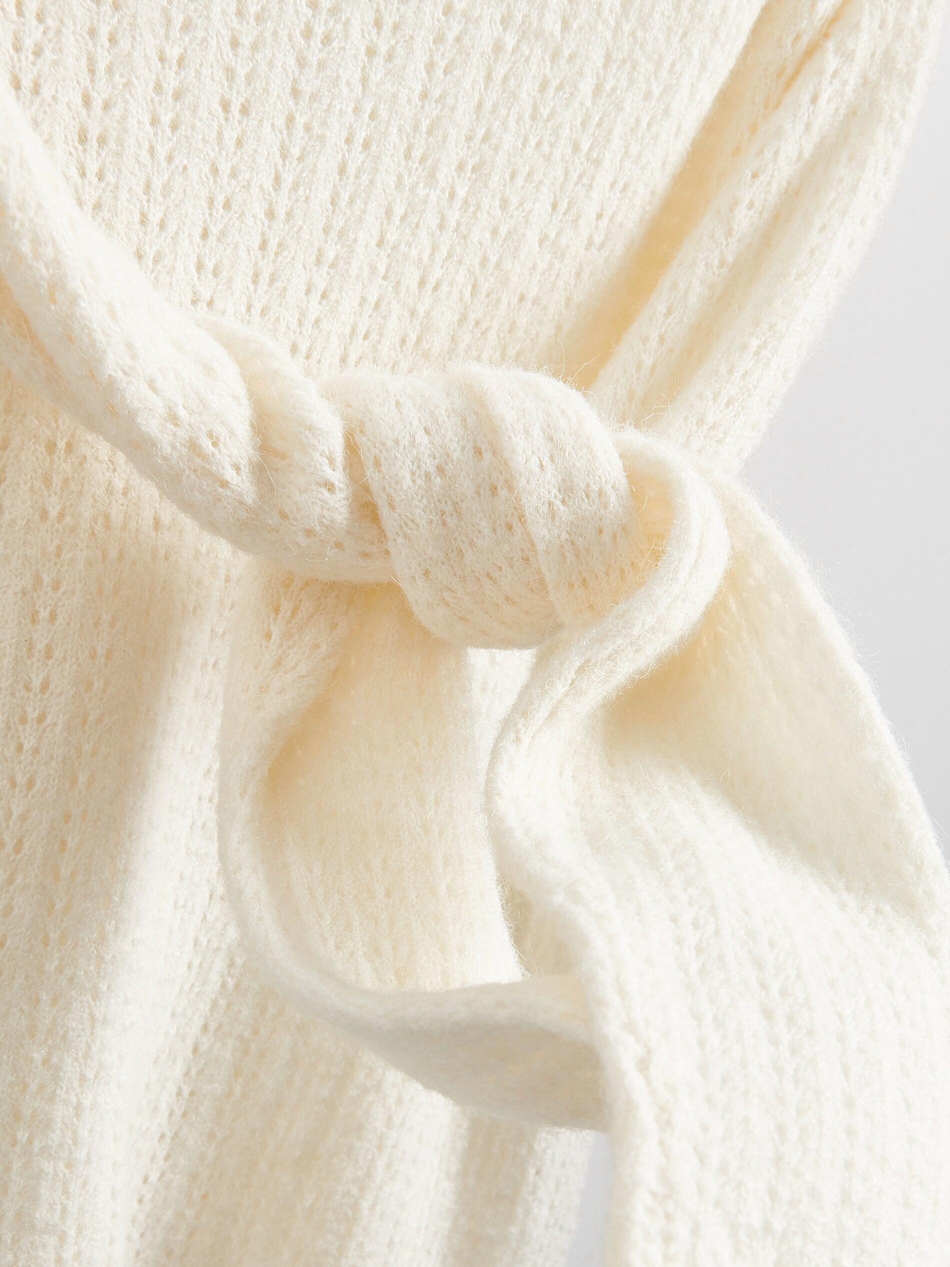 Beige Decorative Knit Jumper, Ivory, large image number 5