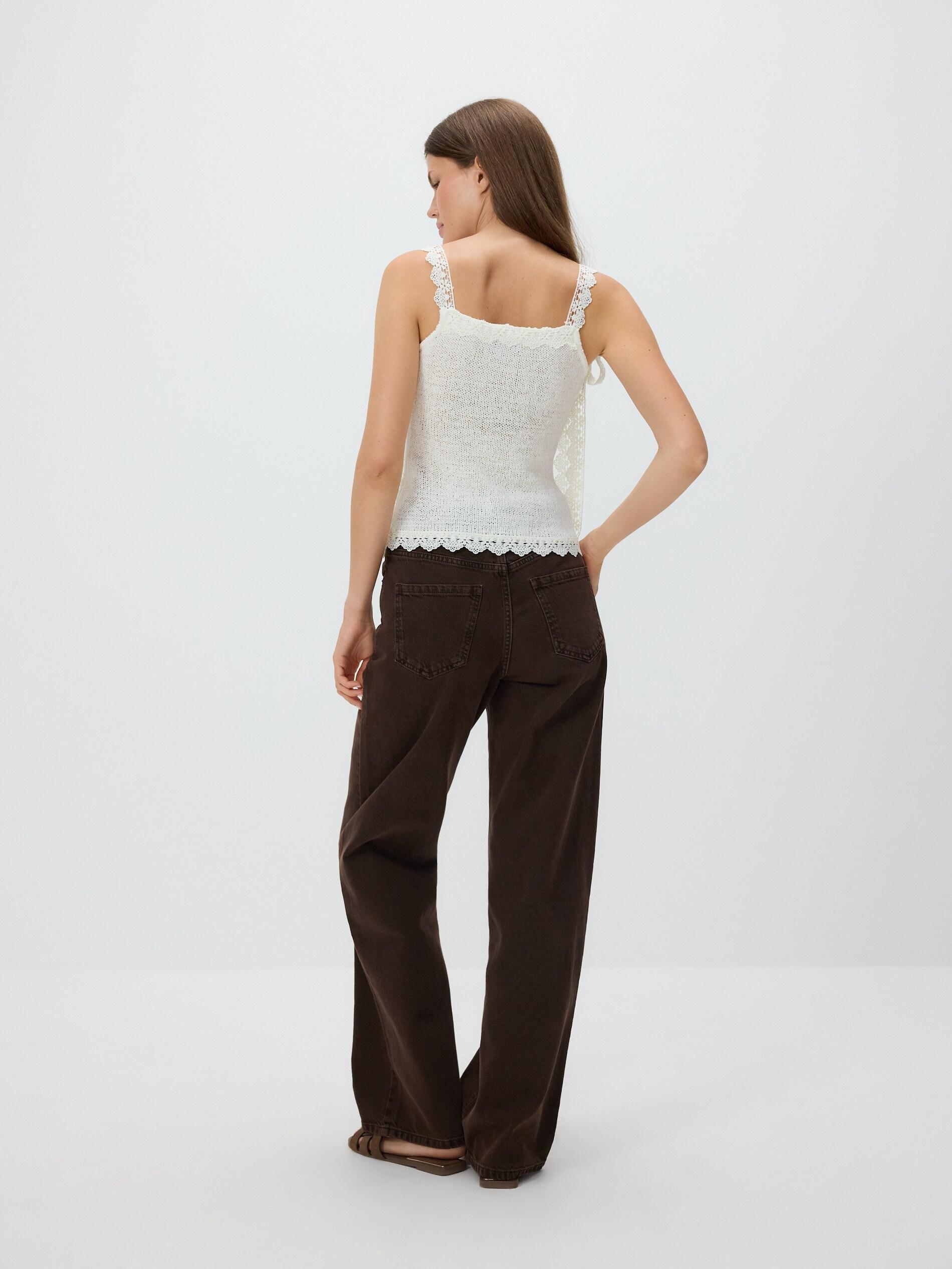 NUDE Top with lace detailing, Ivory, large image number 3