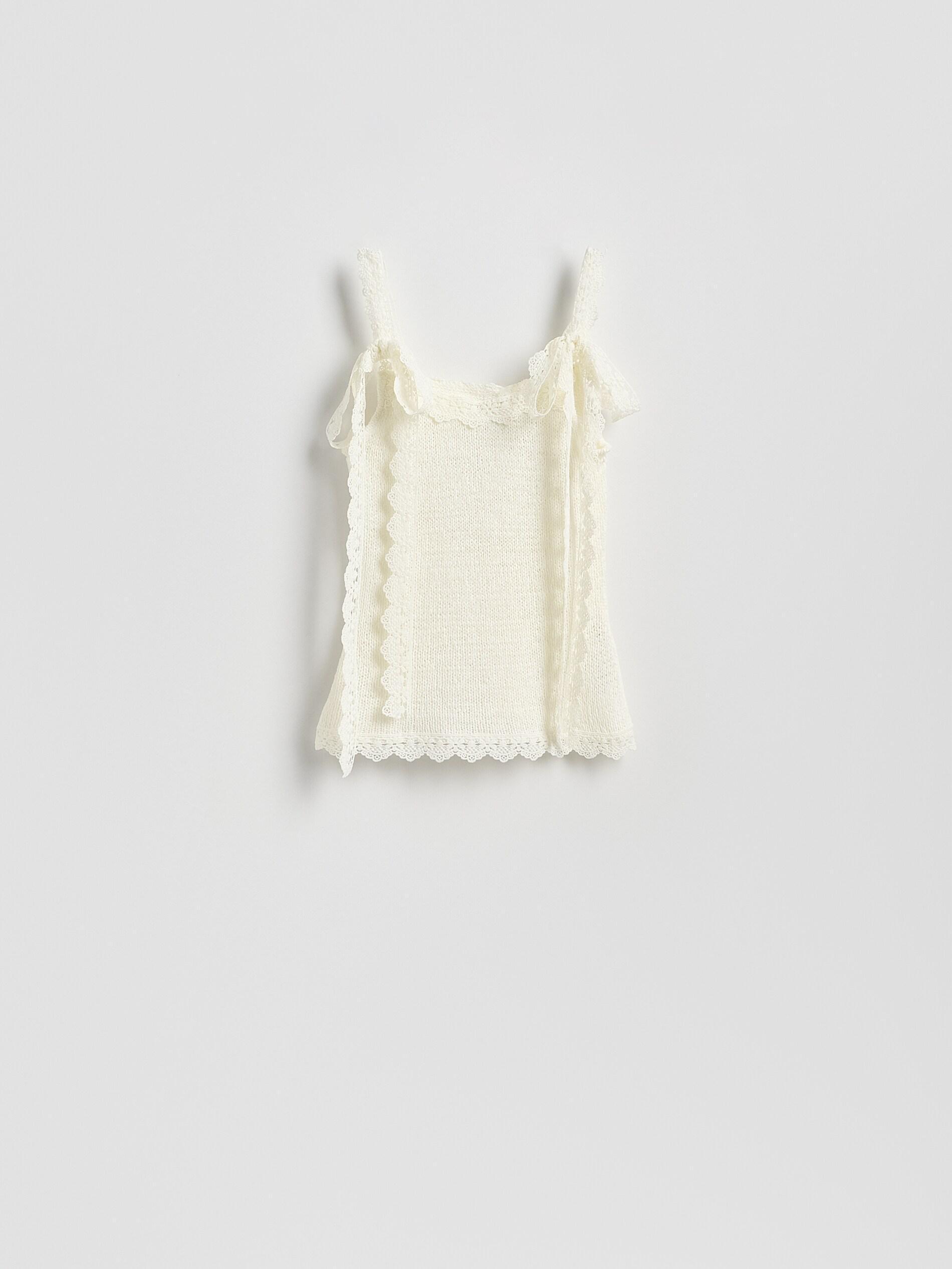 NUDE Top with lace detailing, Ivory, large image number 4