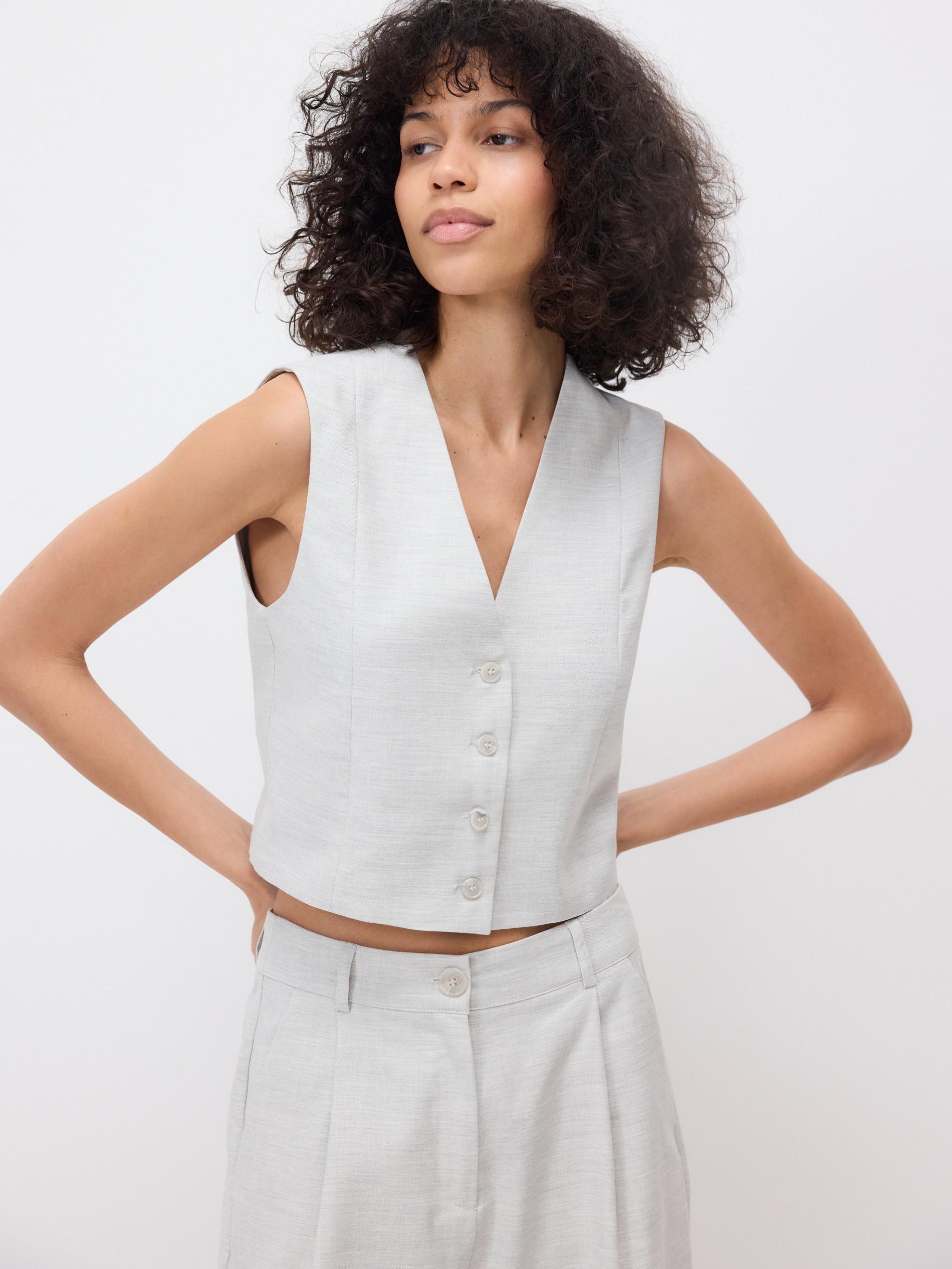 Grey Suit Vest, Light grey, large image number 0