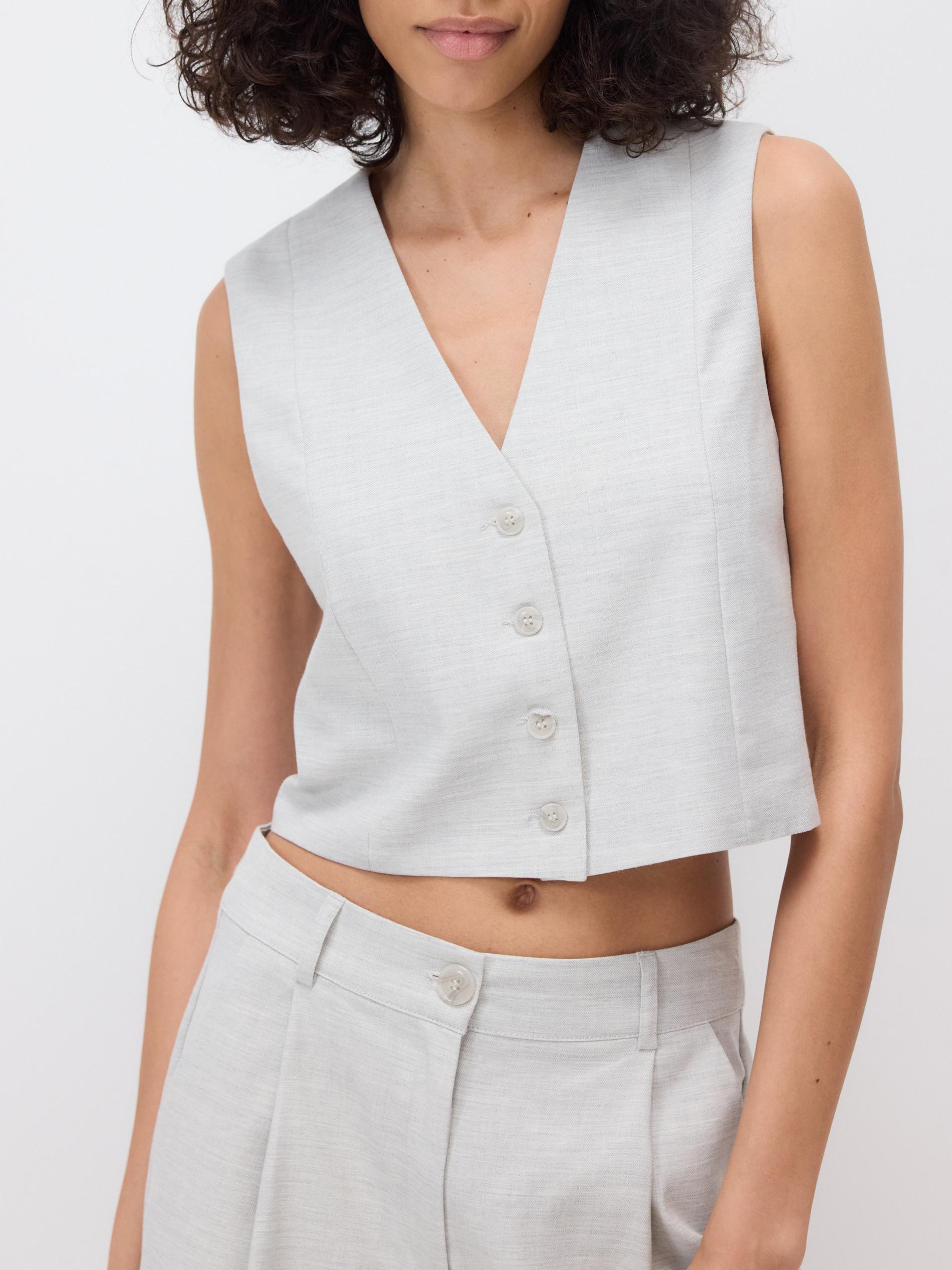 Grey Suit Vest, Light grey, large image number 4