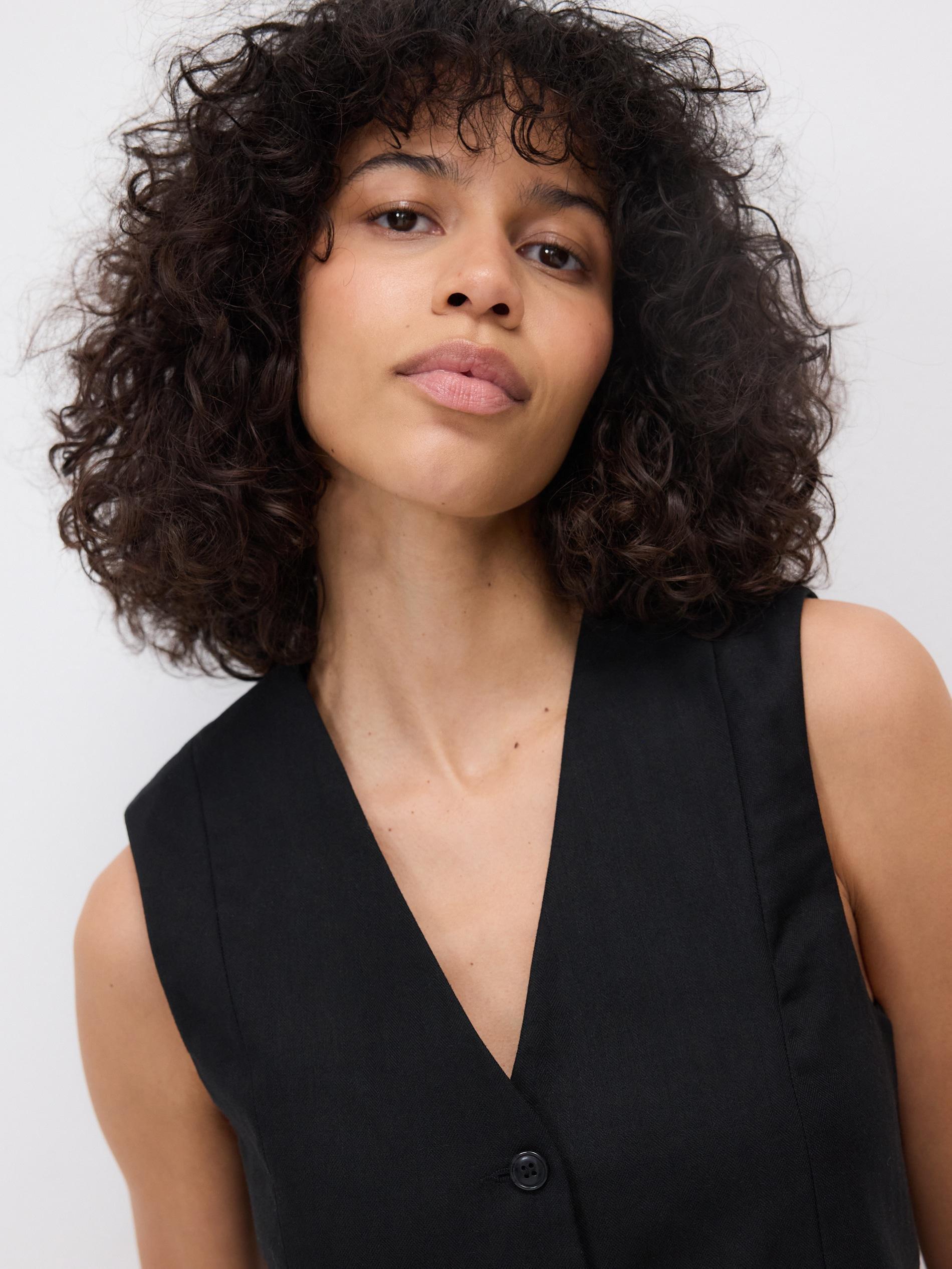 Black Classic Vest, Black, large image number 3