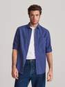 Reserved - Light Blue Cotton And Linen Shirt, Men