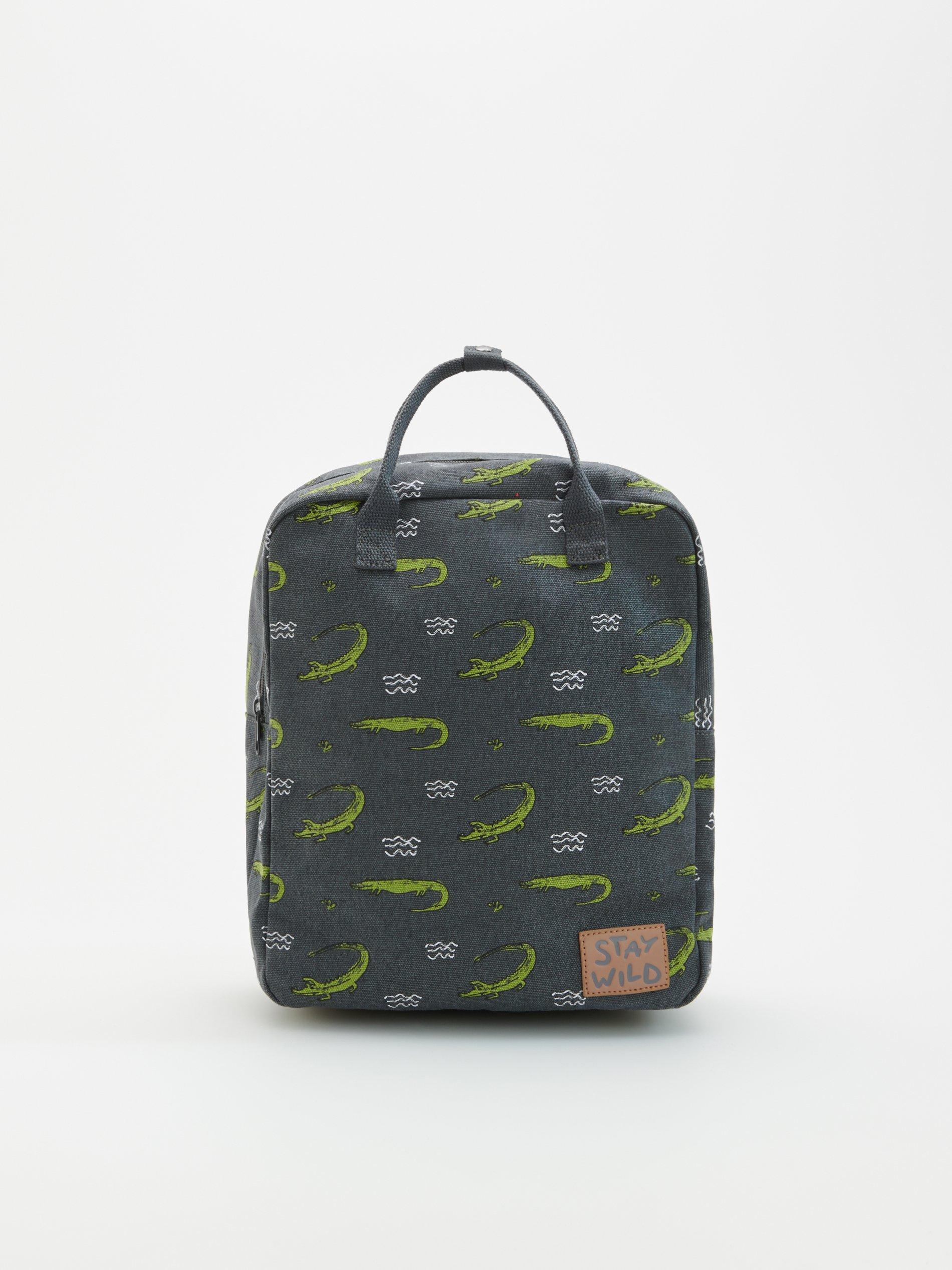 Multicolour Flaxseed Patterned Backpack , Kids Boys, Grey, large image number 0