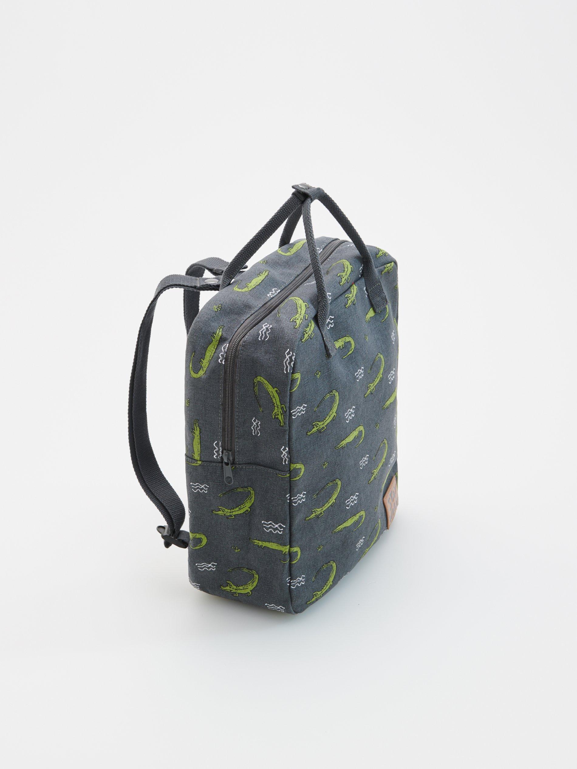 Multicolour Flaxseed Patterned Backpack , Kids Boys, Grey, large image number 1