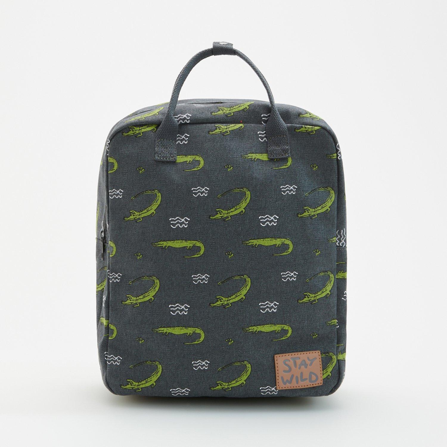Multicolour Flaxseed Patterned Backpack , Kids Boys, Grey, large image number 2