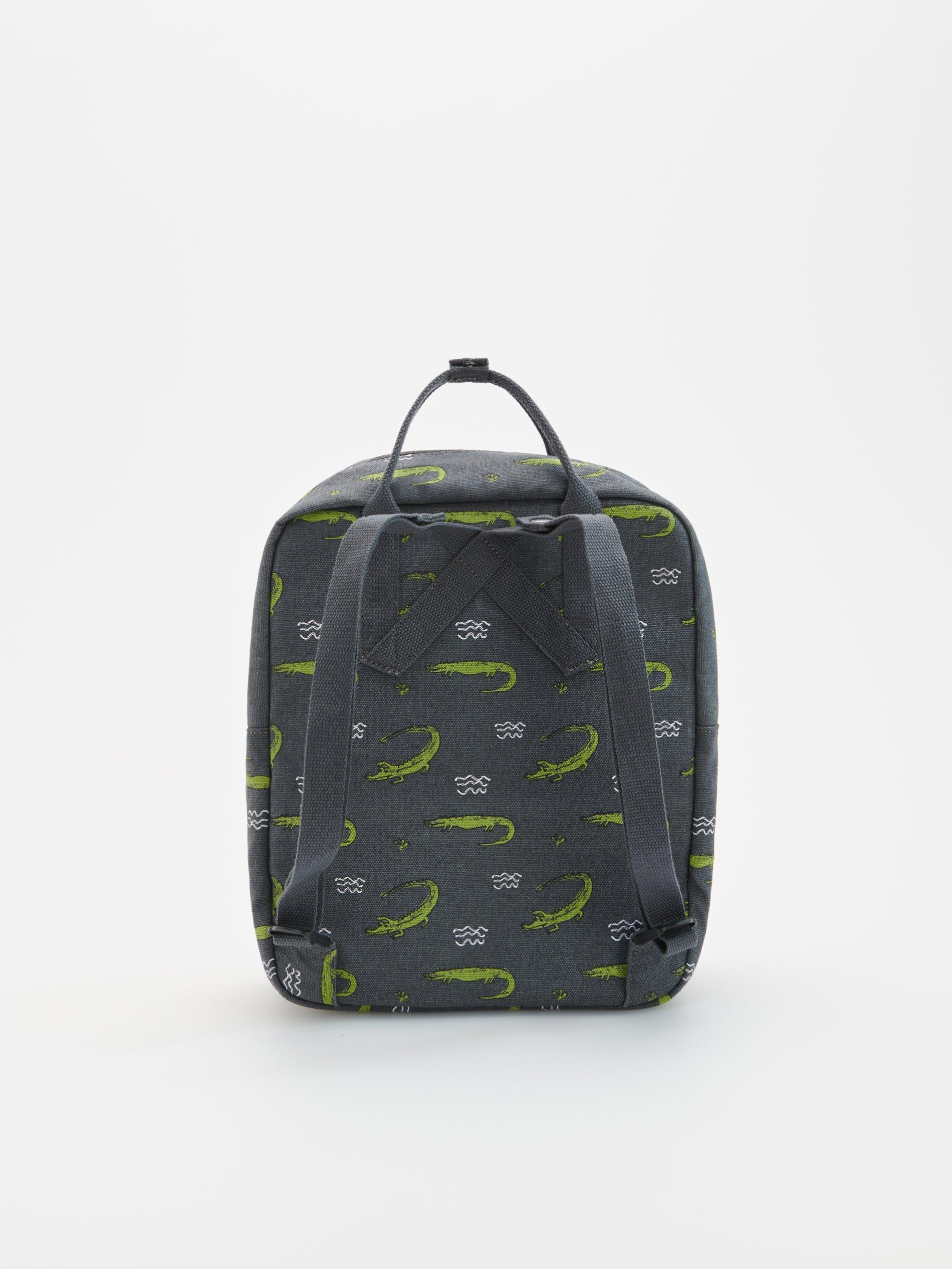 Multicolour Flaxseed Patterned Backpack , Kids Boys, Grey, large image number 4