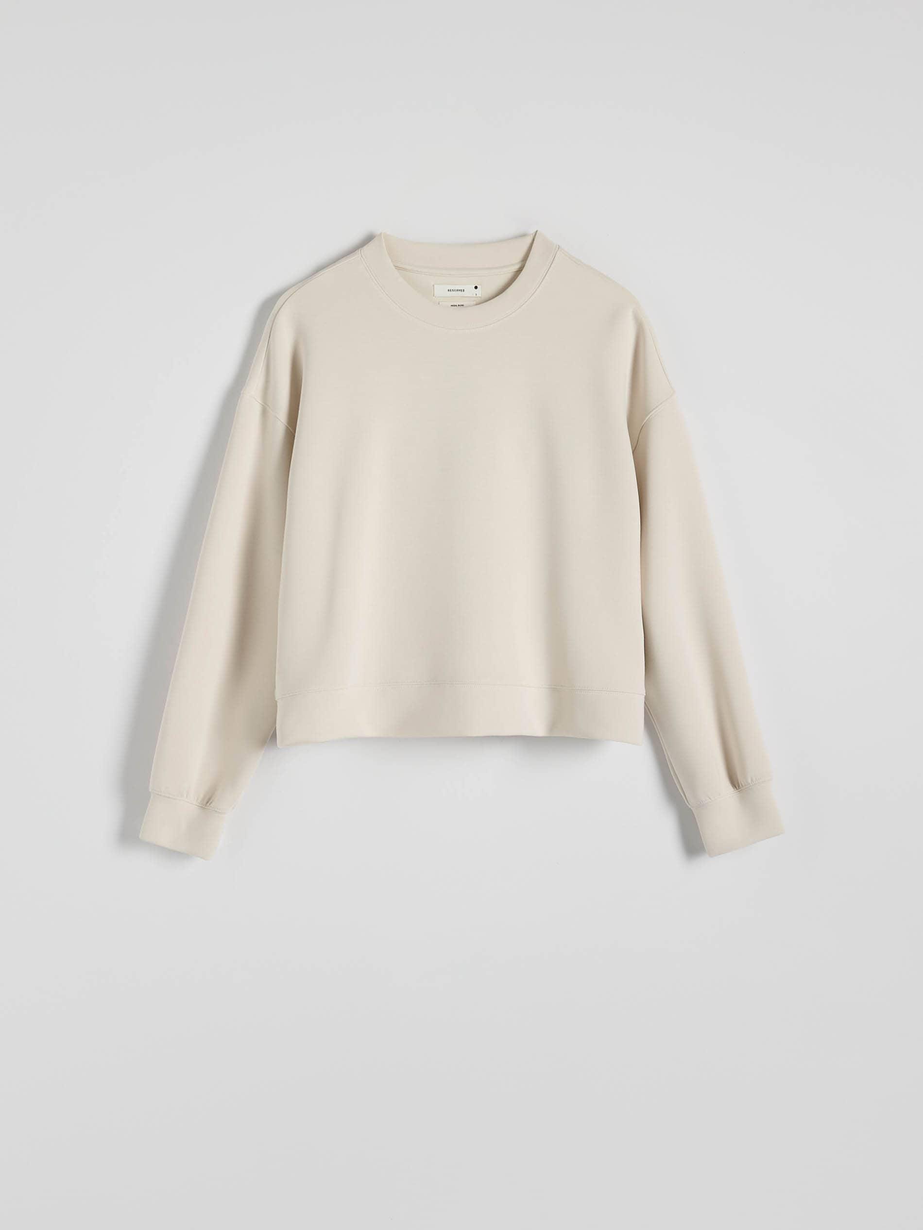Beige Round Neck Jogging Top, , large image number 1