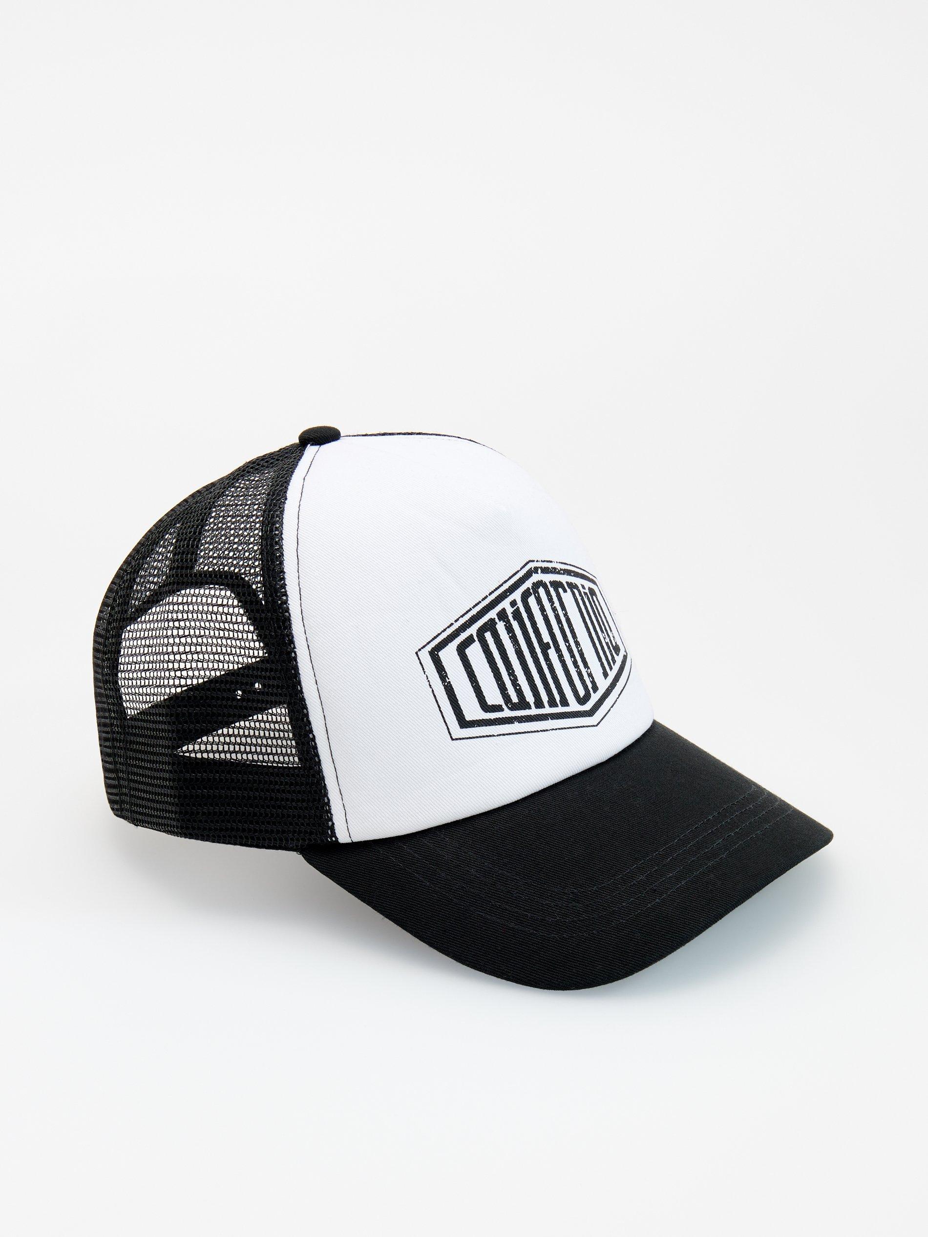 Black Cotton Printed Baseball Cap, Men, , large image number 0