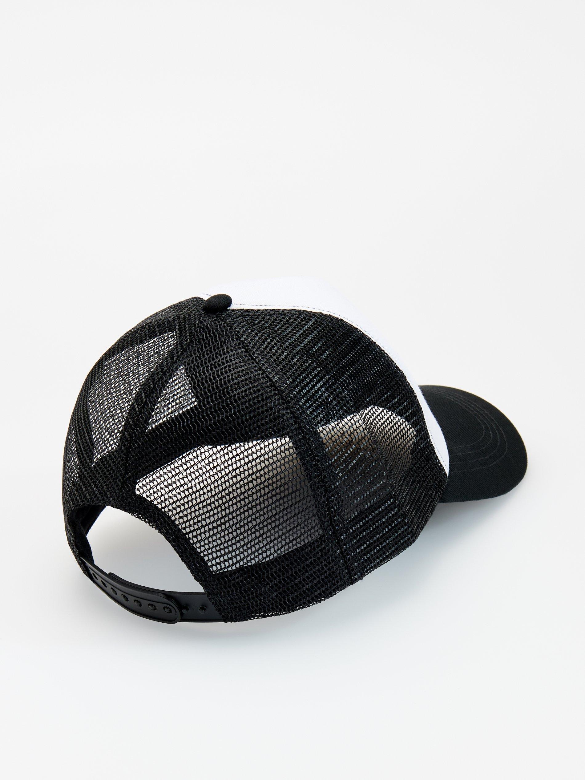 Black Cotton Printed Baseball Cap, Men, , large image number 1