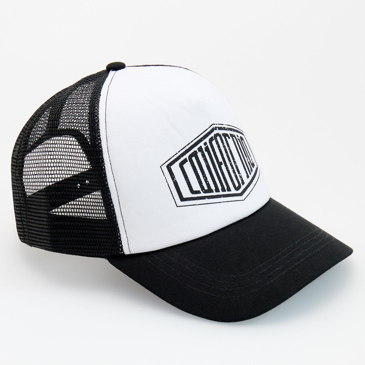 Black Cotton Printed Baseball Cap, Men, , large image number 2