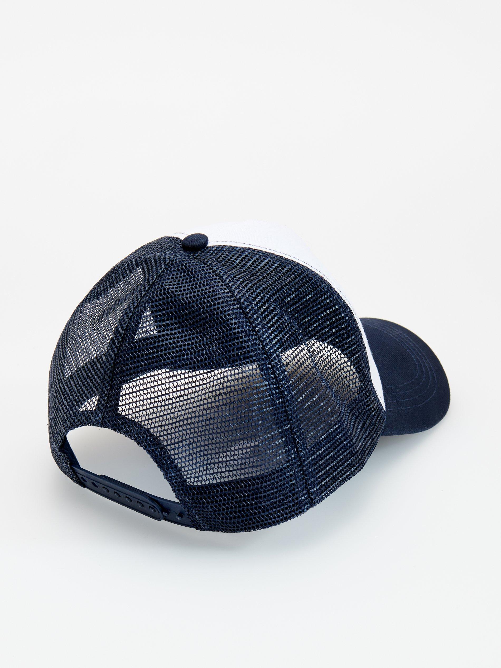 Navy Blue Cotton Printed Baseball Cap, Men, , large image number 1
