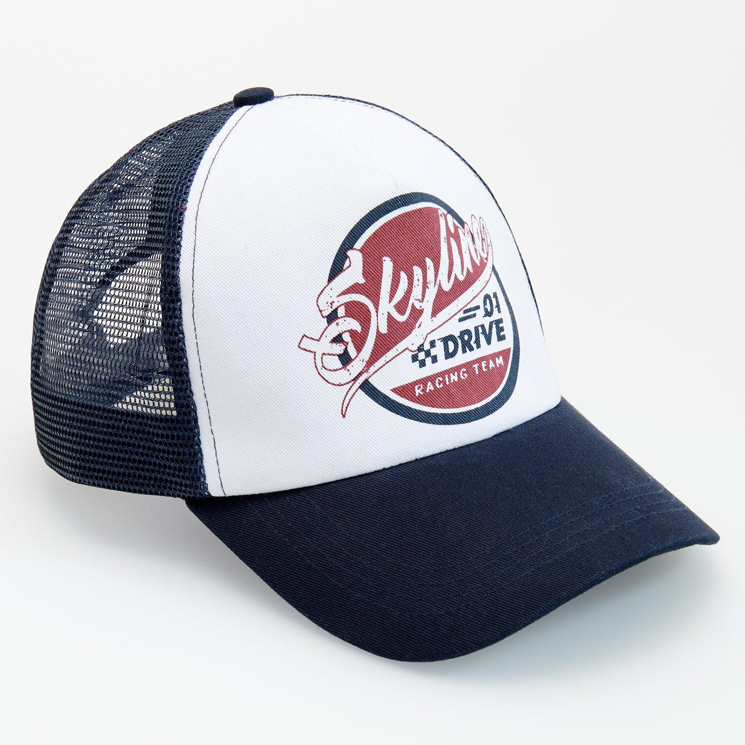 Navy Blue Cotton Printed Baseball Cap, Men, , large image number 2