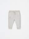 Reserved - Light Grey Joggers In Soft Jersey, Kids Boy
