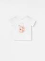 Reserved - Ivory Cotton Printed T-Shirt, Kids Girl