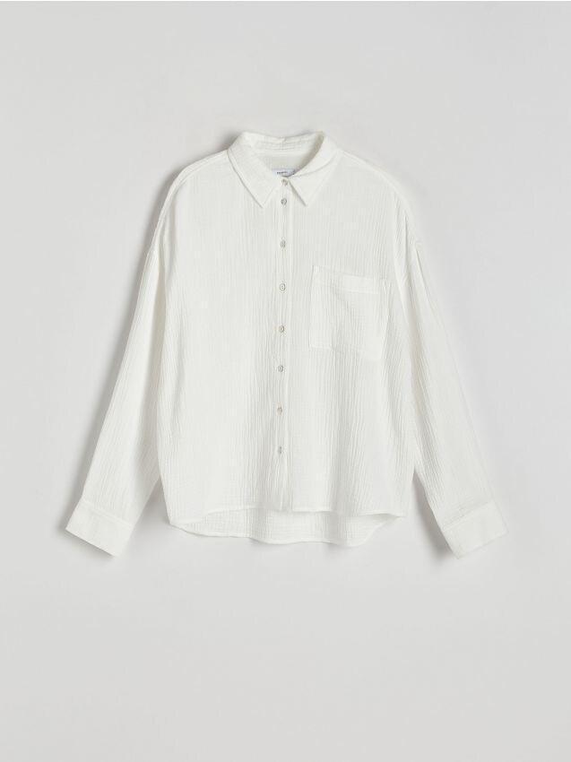 White Muslin Cotton Shirt, , large image number 0