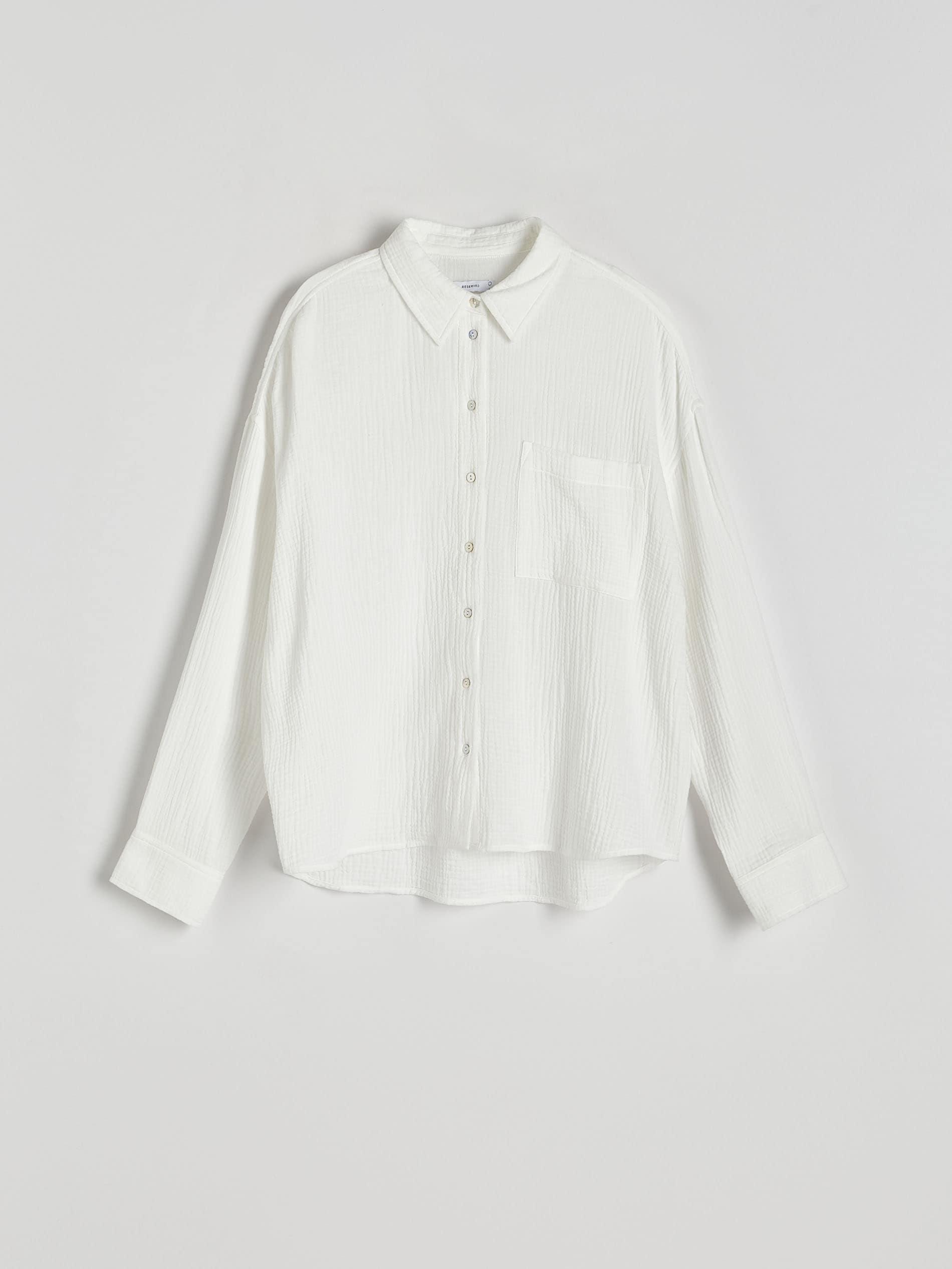 White Muslin Cotton Shirt, , large image number 1