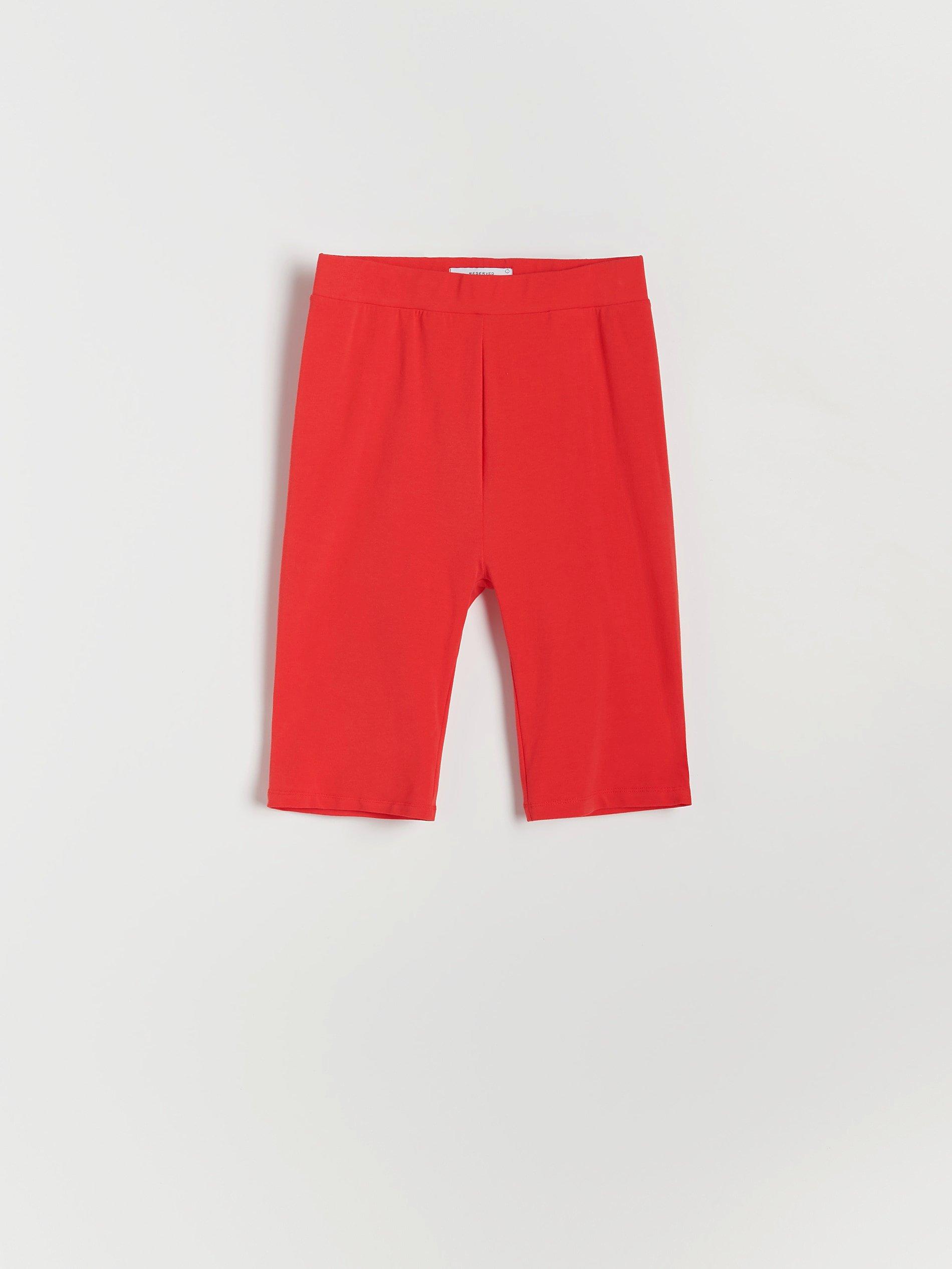 Red Cotton Rich Biker Shorts, Women, , large image number 7