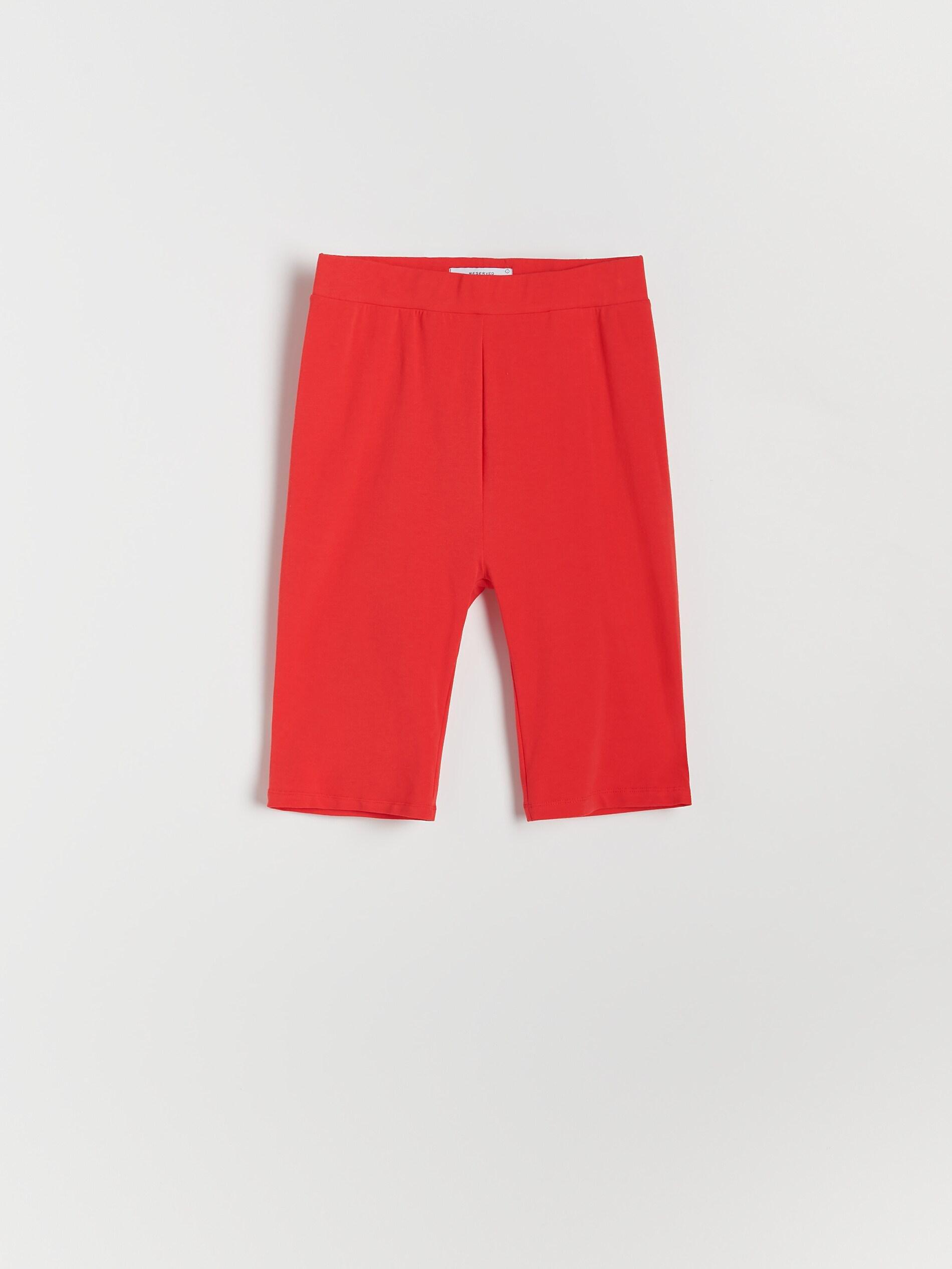 Red Cotton Rich Biker Shorts, Women, , large image number 10
