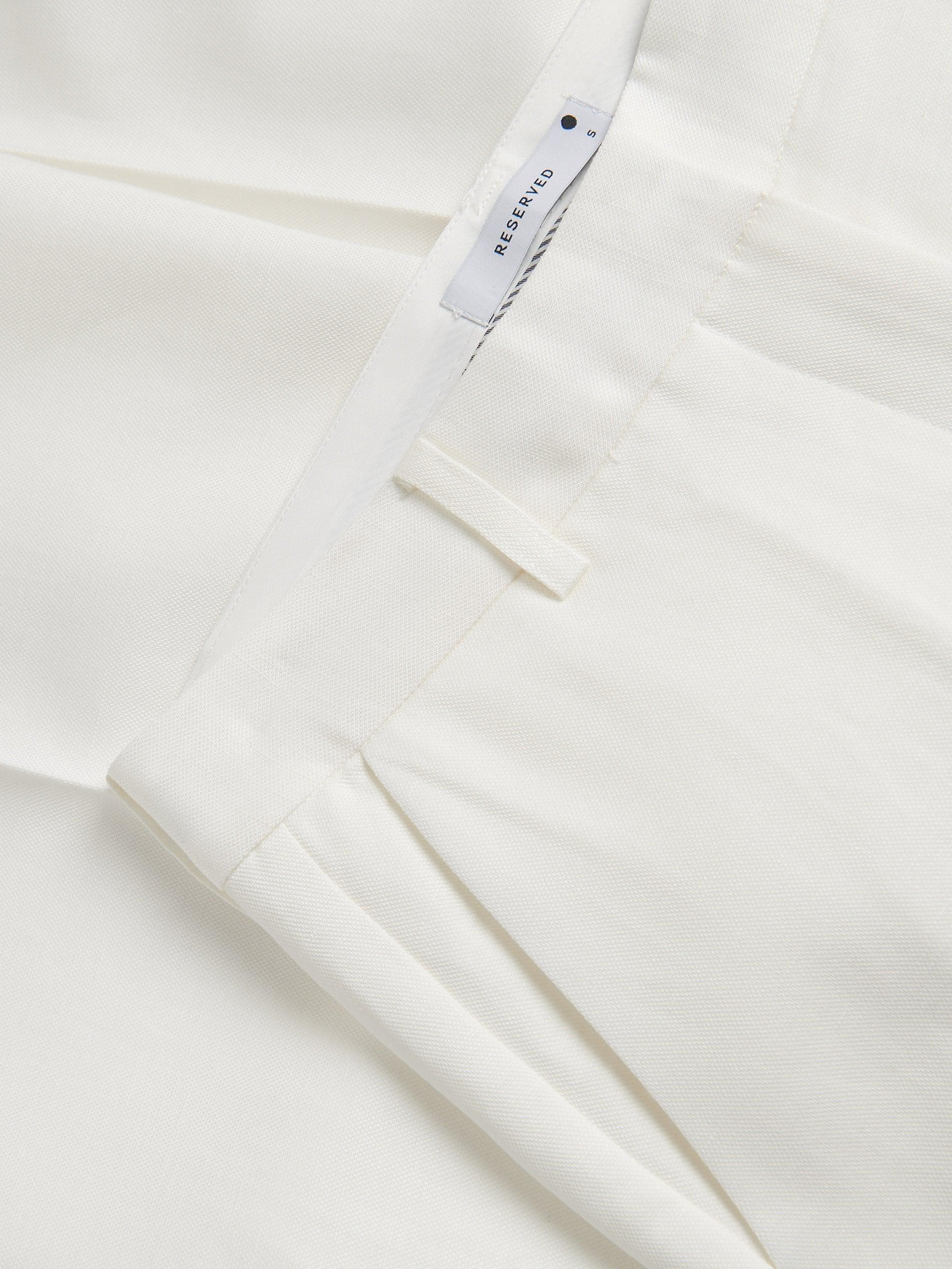 Cream Linen Rich Wide Leg Trousers, , large image number 1