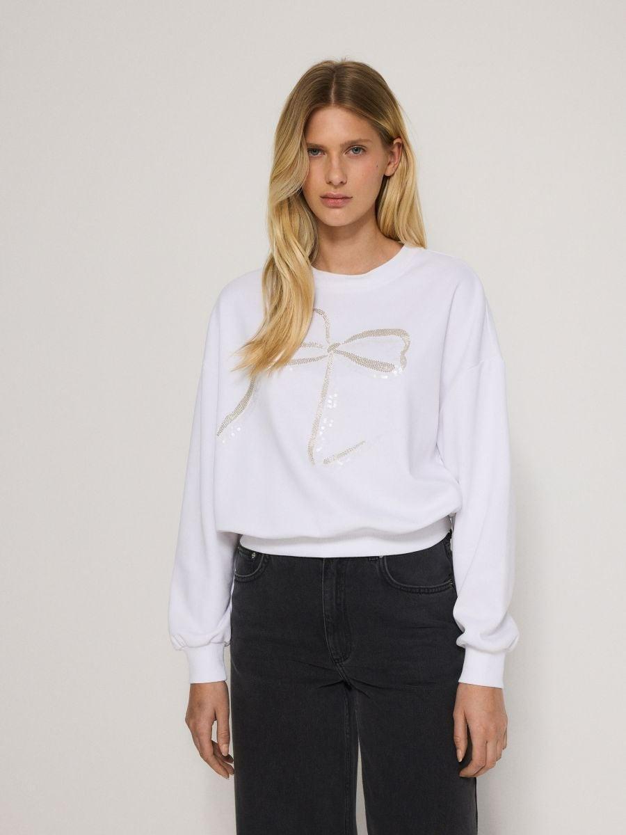 White Jogging Relaxed Top, , large image number 0
