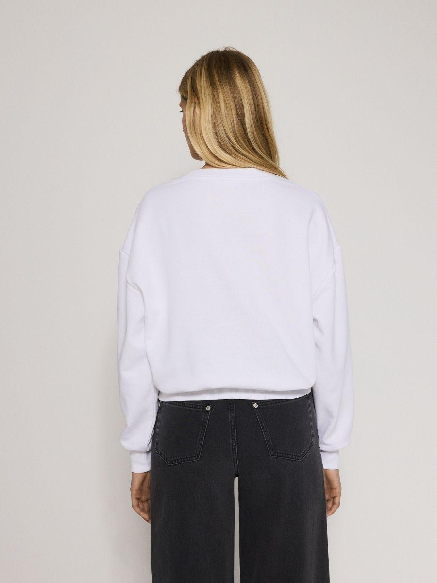 White Jogging Relaxed Top, , large image number 1