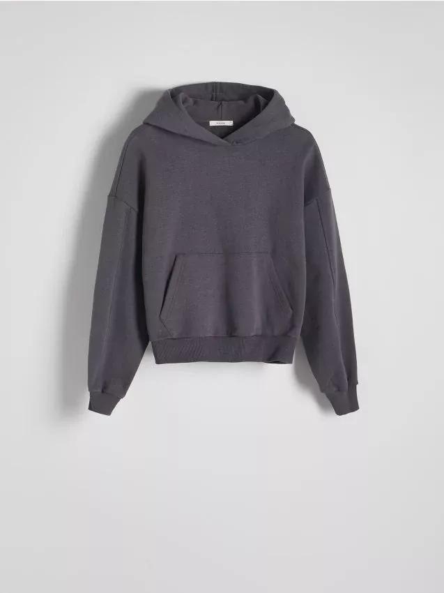 Grey Relaxed Hoodie, , large image number 0