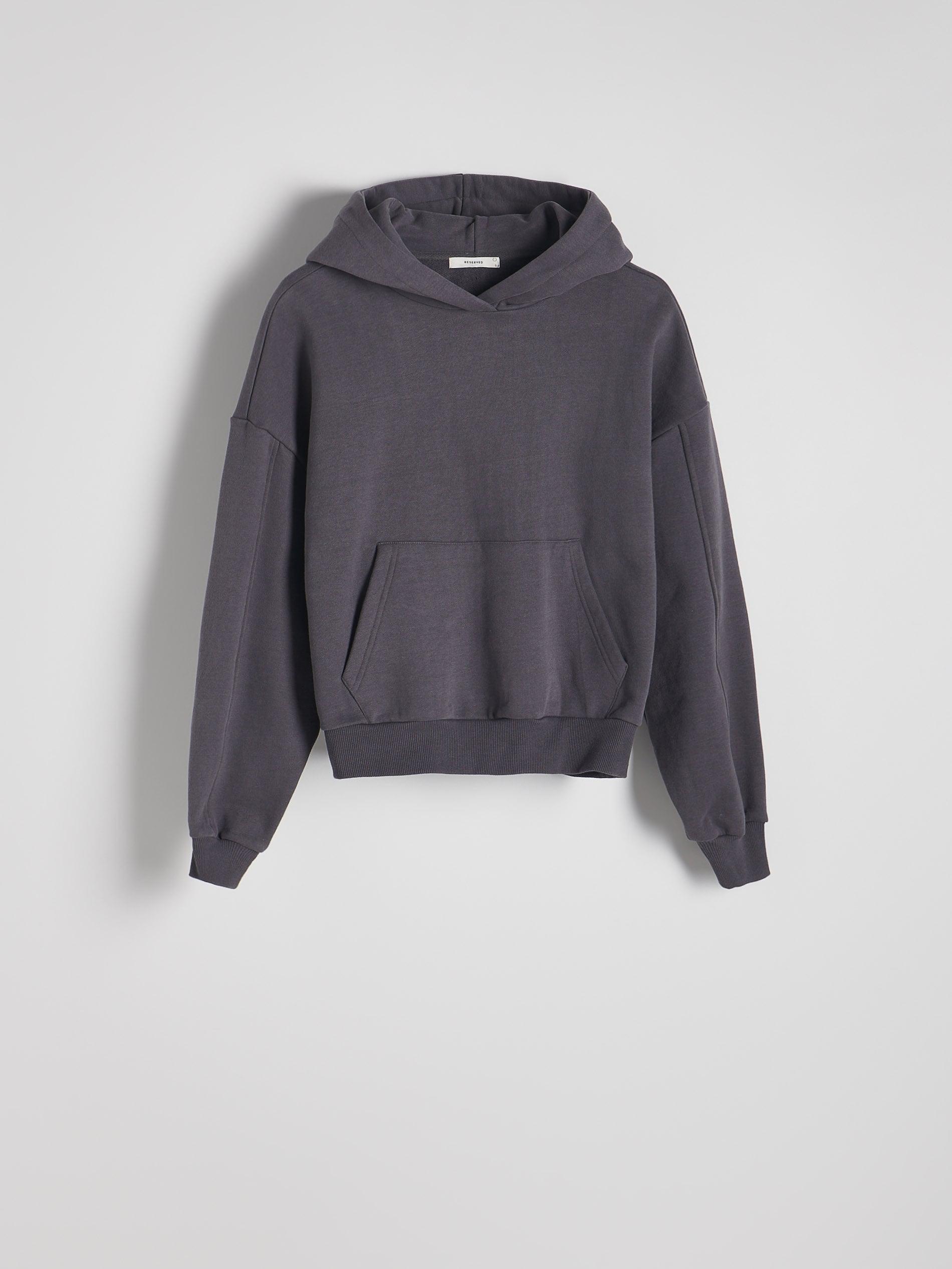 Grey Relaxed Hoodie, , large image number 1