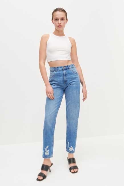 Reserved - Blue Mom Fit Jeans, Women