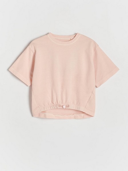 Reserved - Pink Toggle Drawstring Blouse, Kids Girls