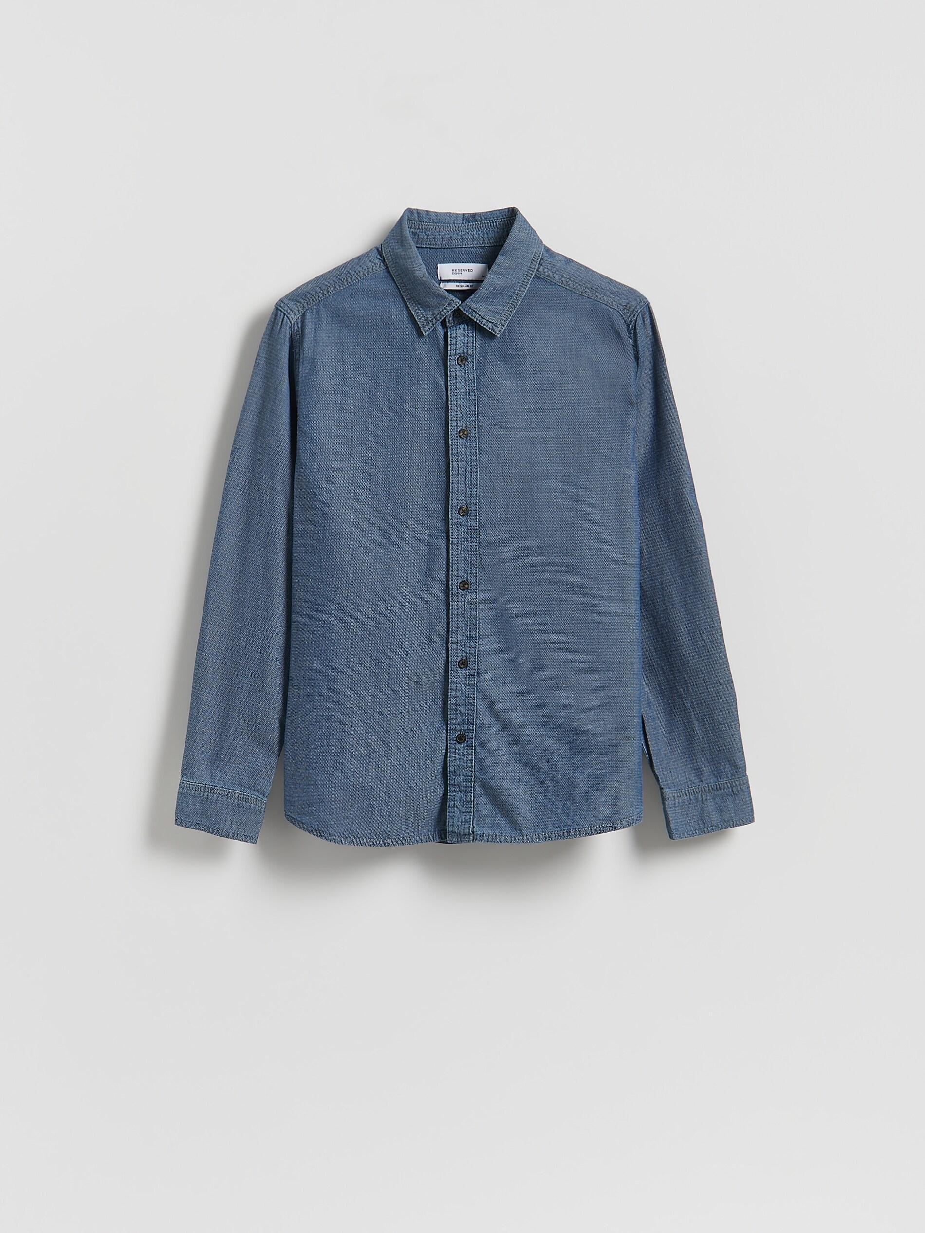 BLUE JEANS Regular fit denim shirt, Blue, large image number 4