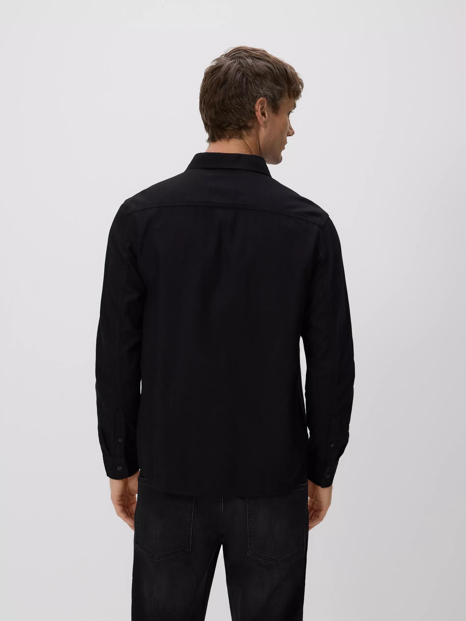 BLACK Regular fit denim shirt, Black, large image number 3