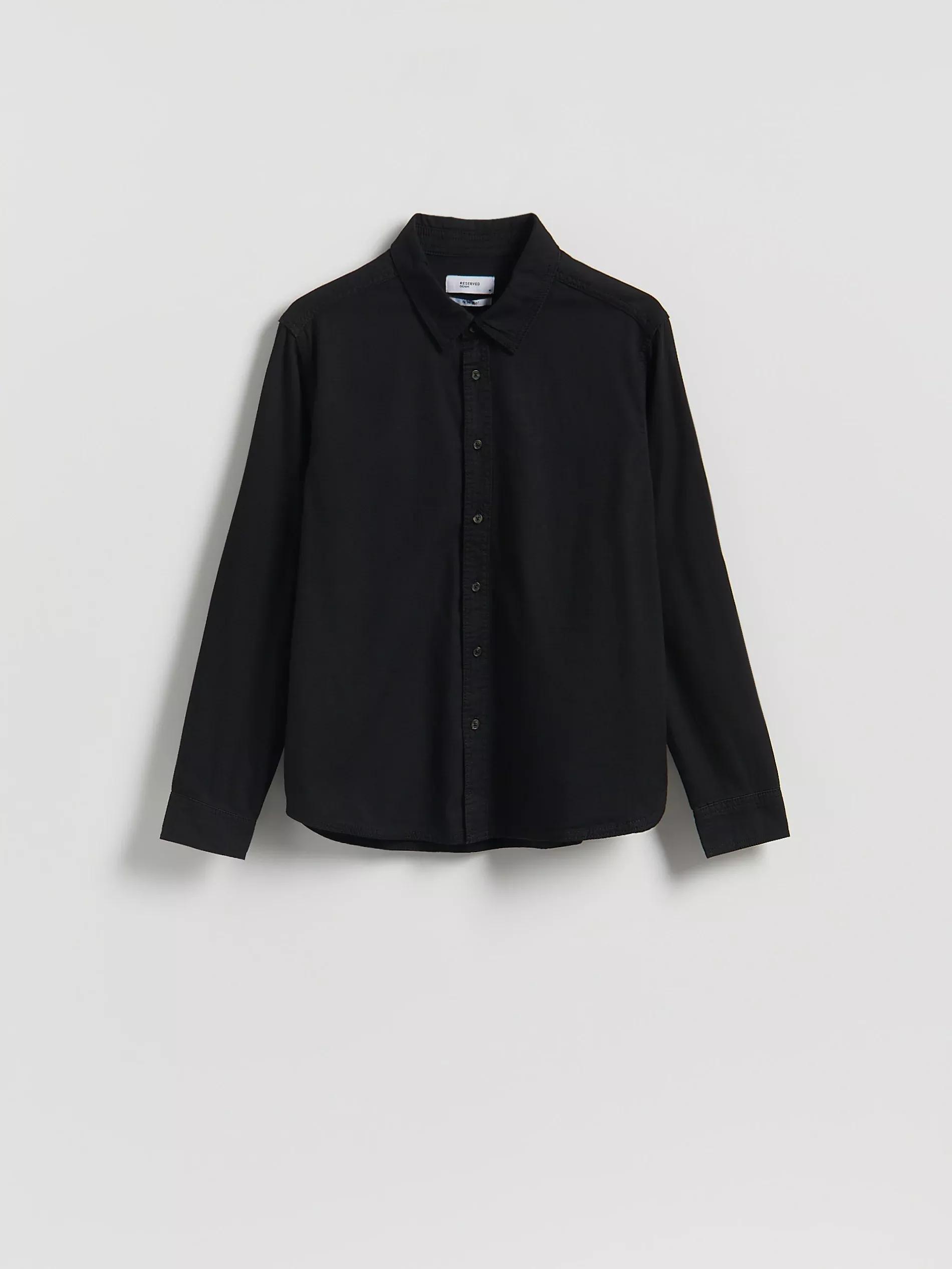 BLACK Regular fit denim shirt, Black, large image number 4
