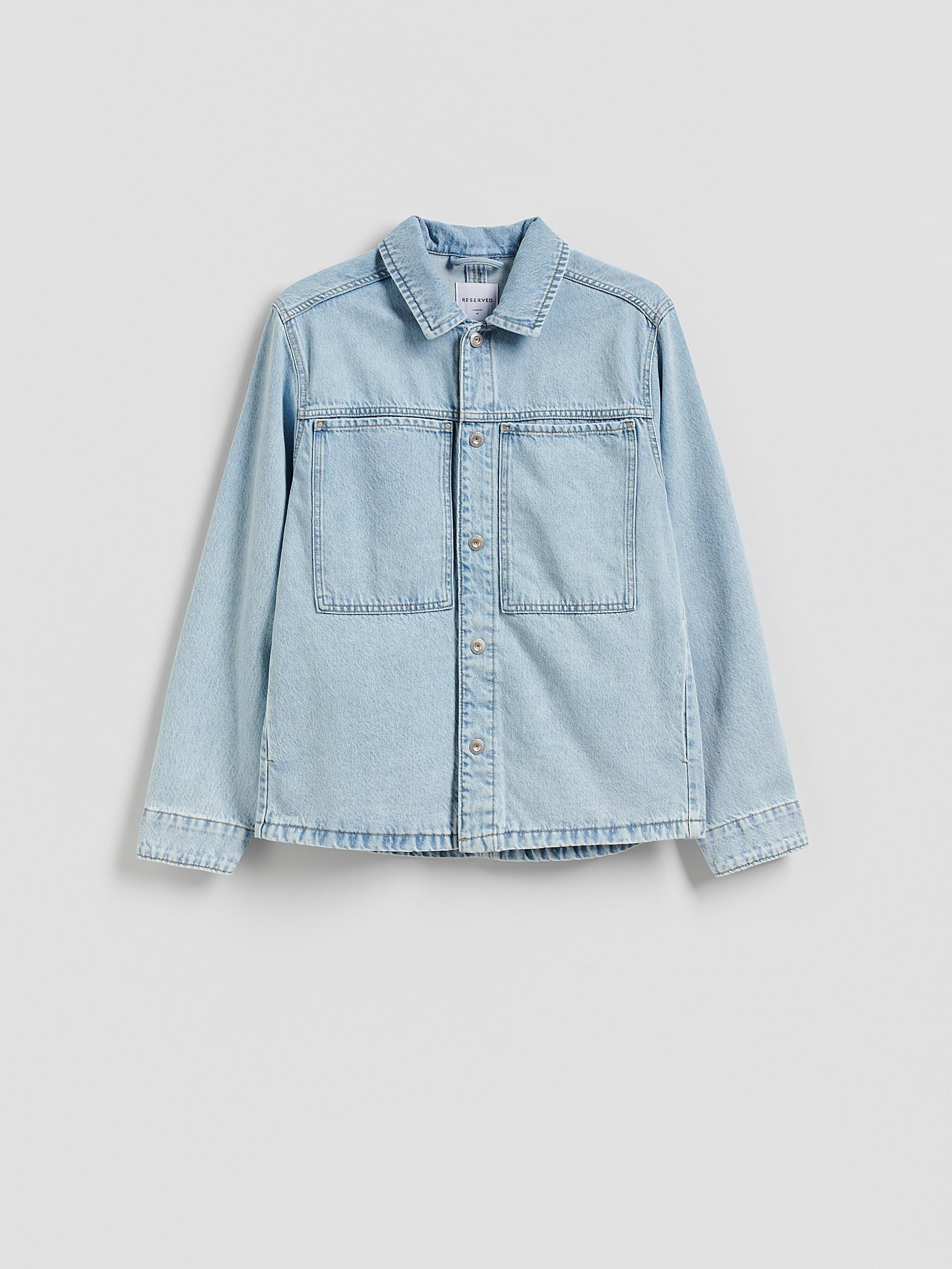 Blue Comfort Fit Denim Shirt, Blue, large image number 0