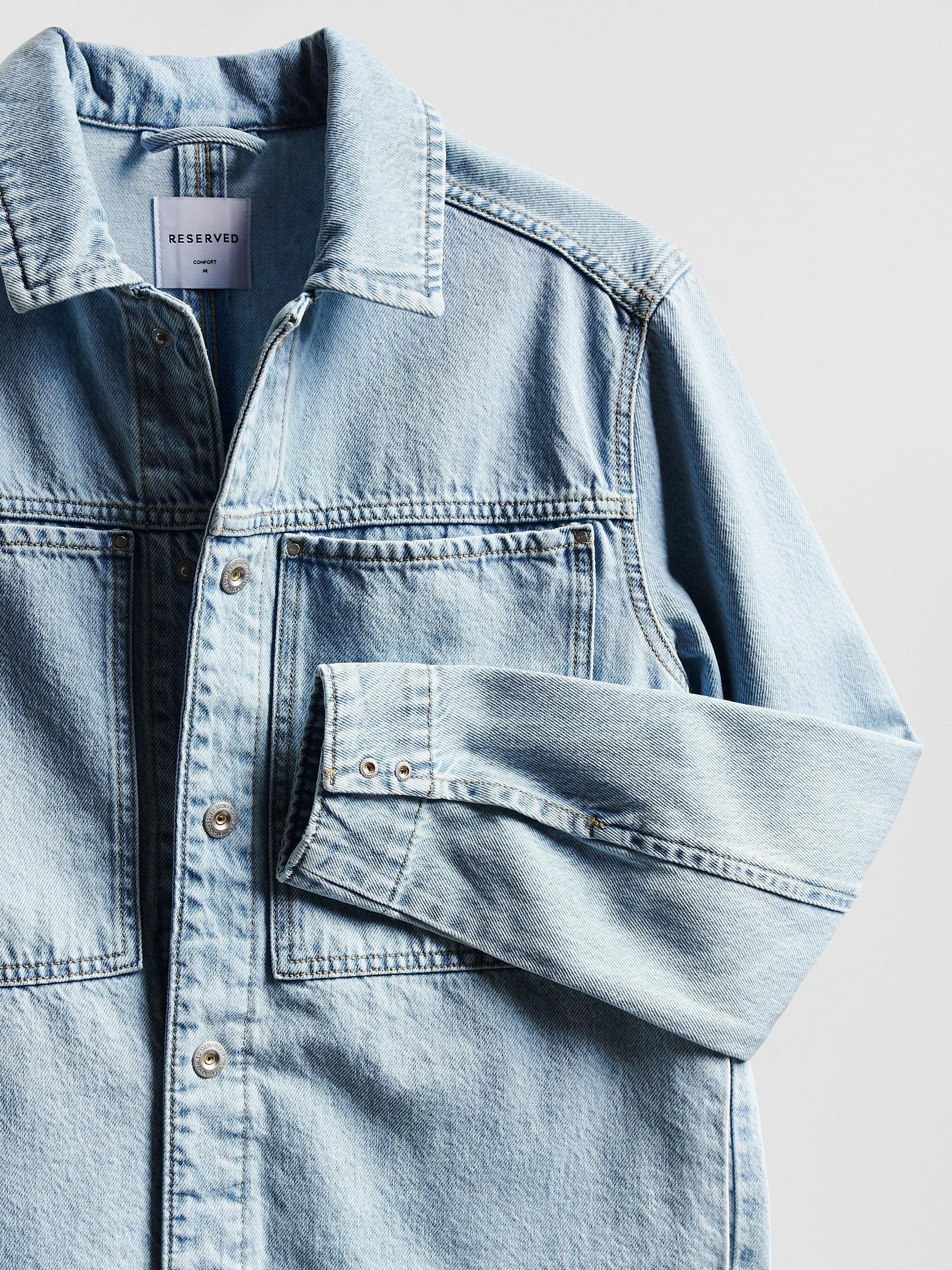 Blue Comfort Fit Denim Shirt, Blue, large image number 1