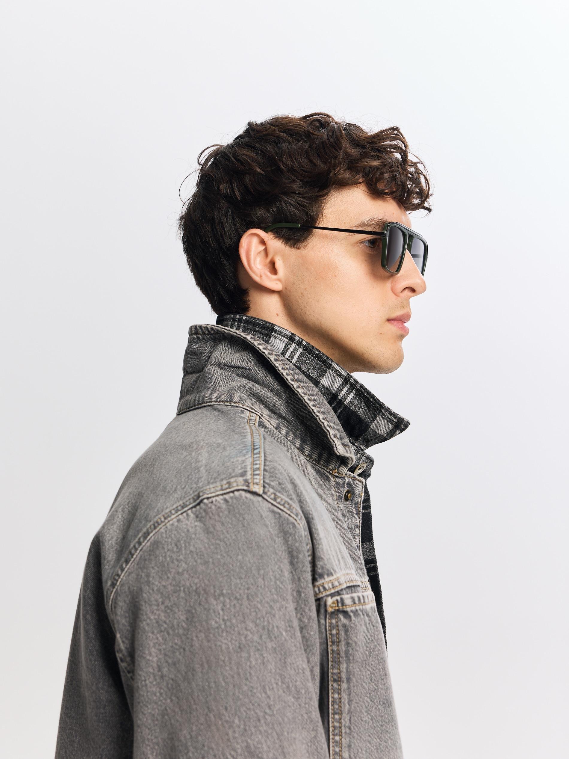 Grey Comfort Fit Denim Shirt, Light grey, medium