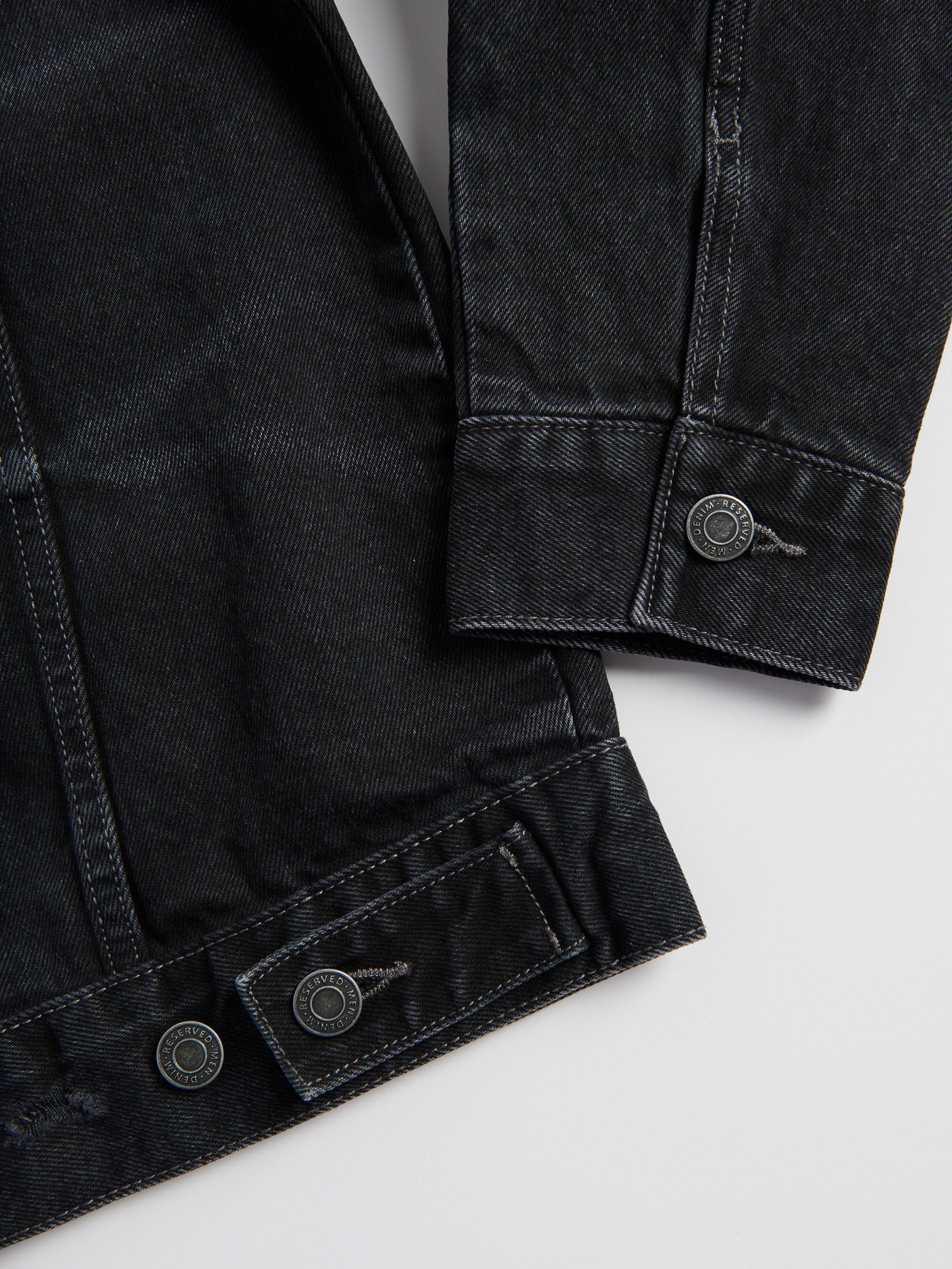 Grey Denim Jacket With Wash Effect, Grey, large image number 1