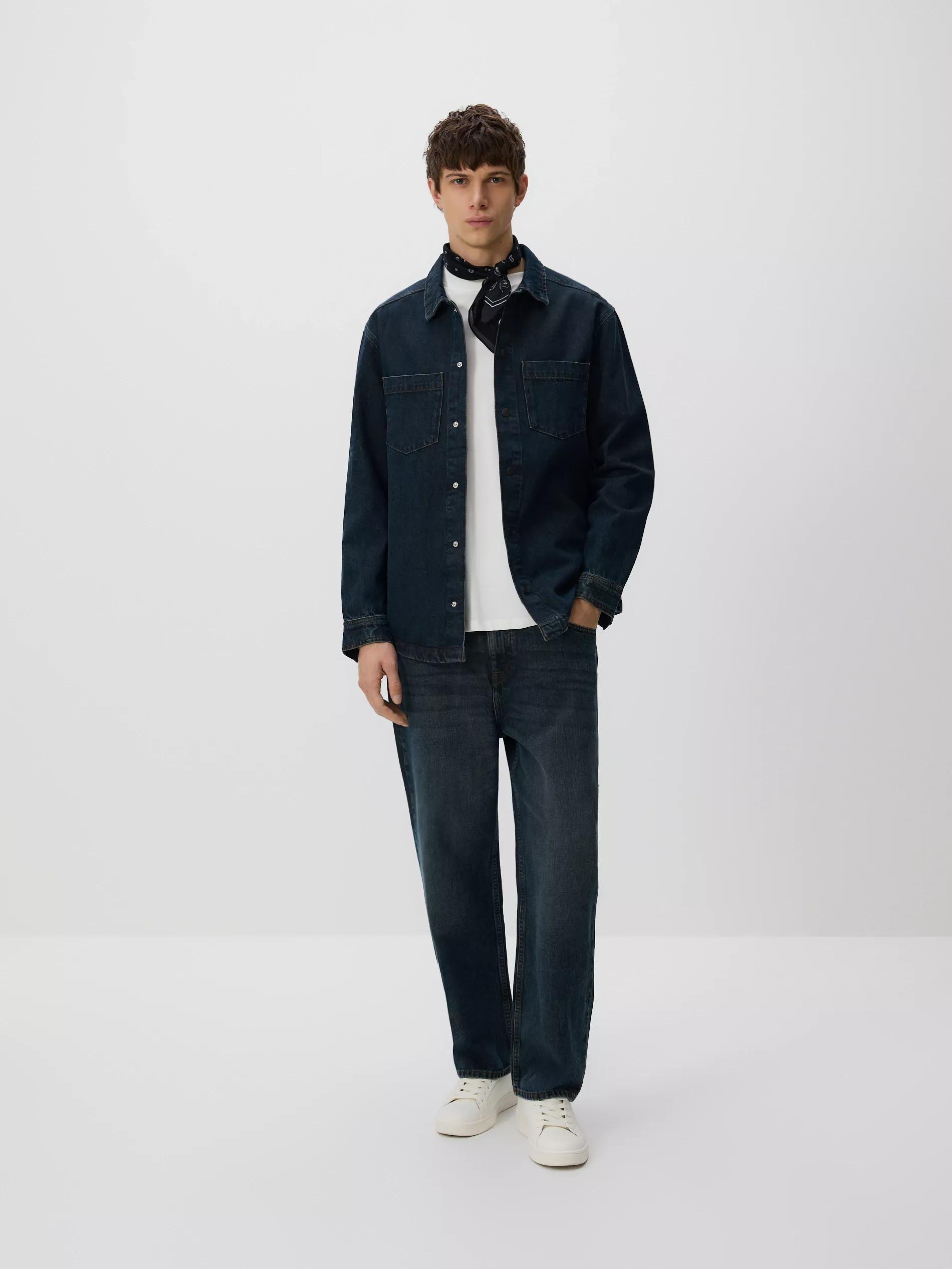 Blue Comfort Fit Denim Shirt, Blue, large image number 1