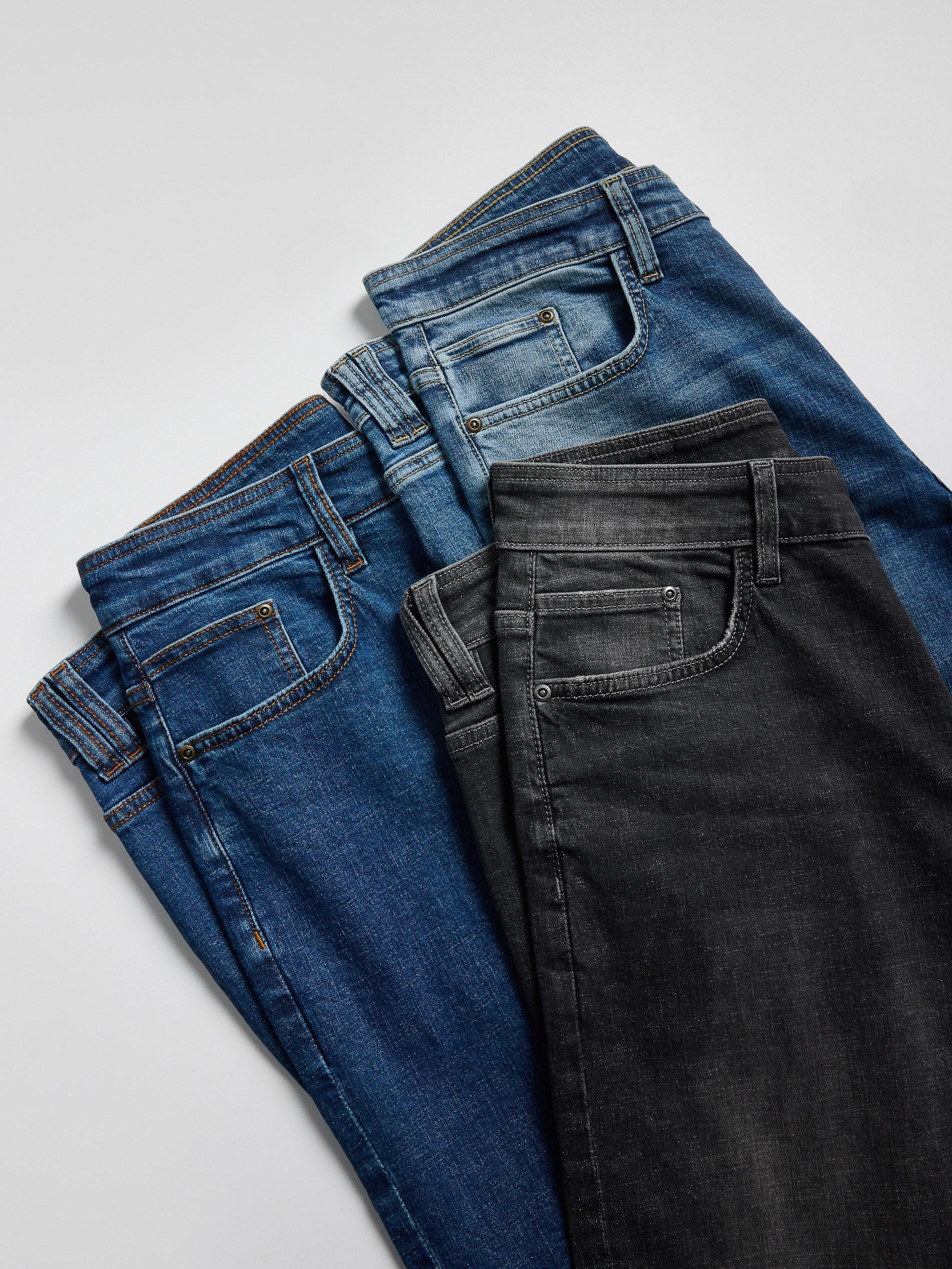 Grey Straight Jeans With Pre-Wash Effect, Grey, large image number 0