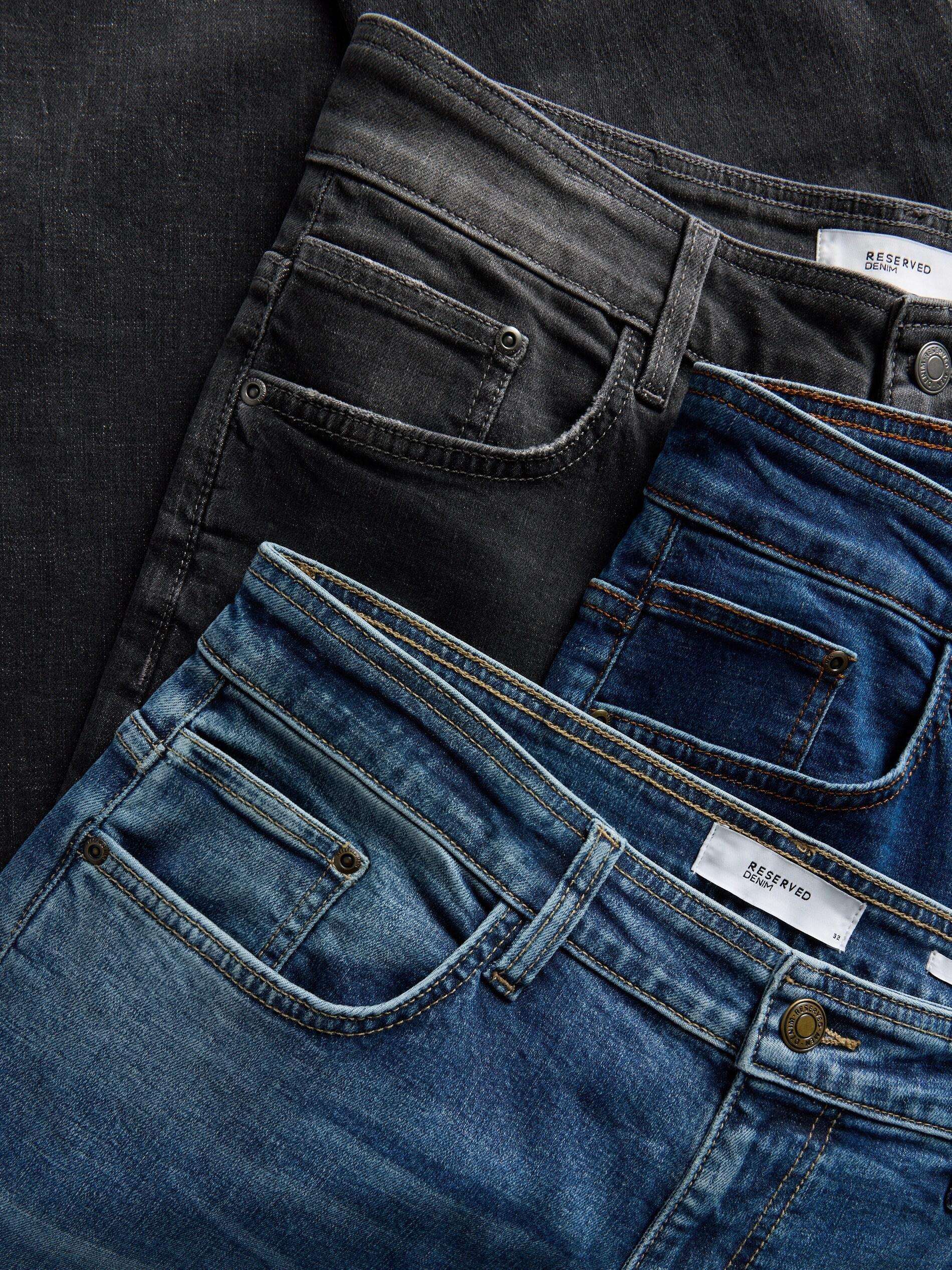 Grey Straight Jeans With Pre-Wash Effect, Grey, large image number 2