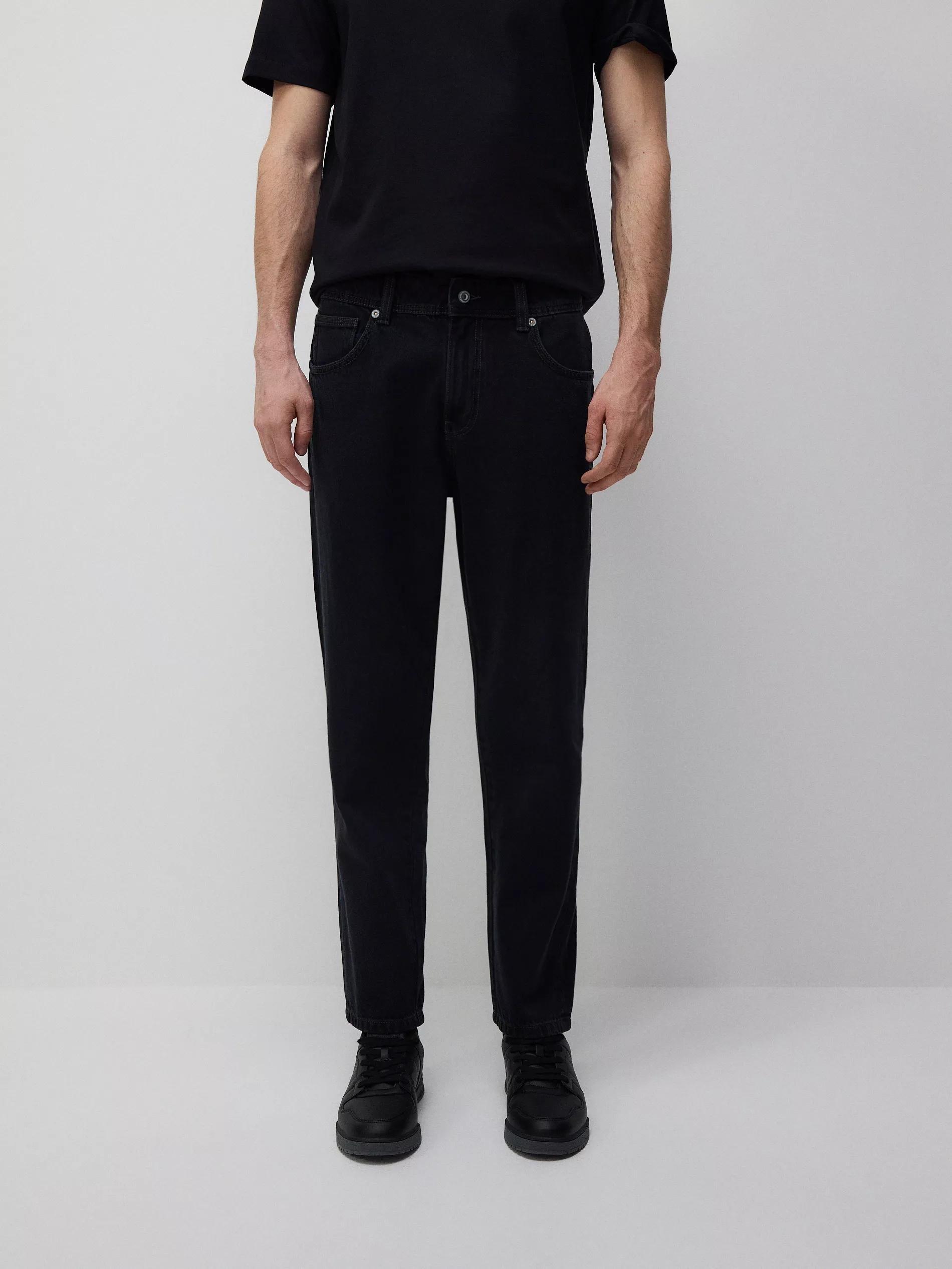 Black Carrot Fit Jeans, Black, large image number 1