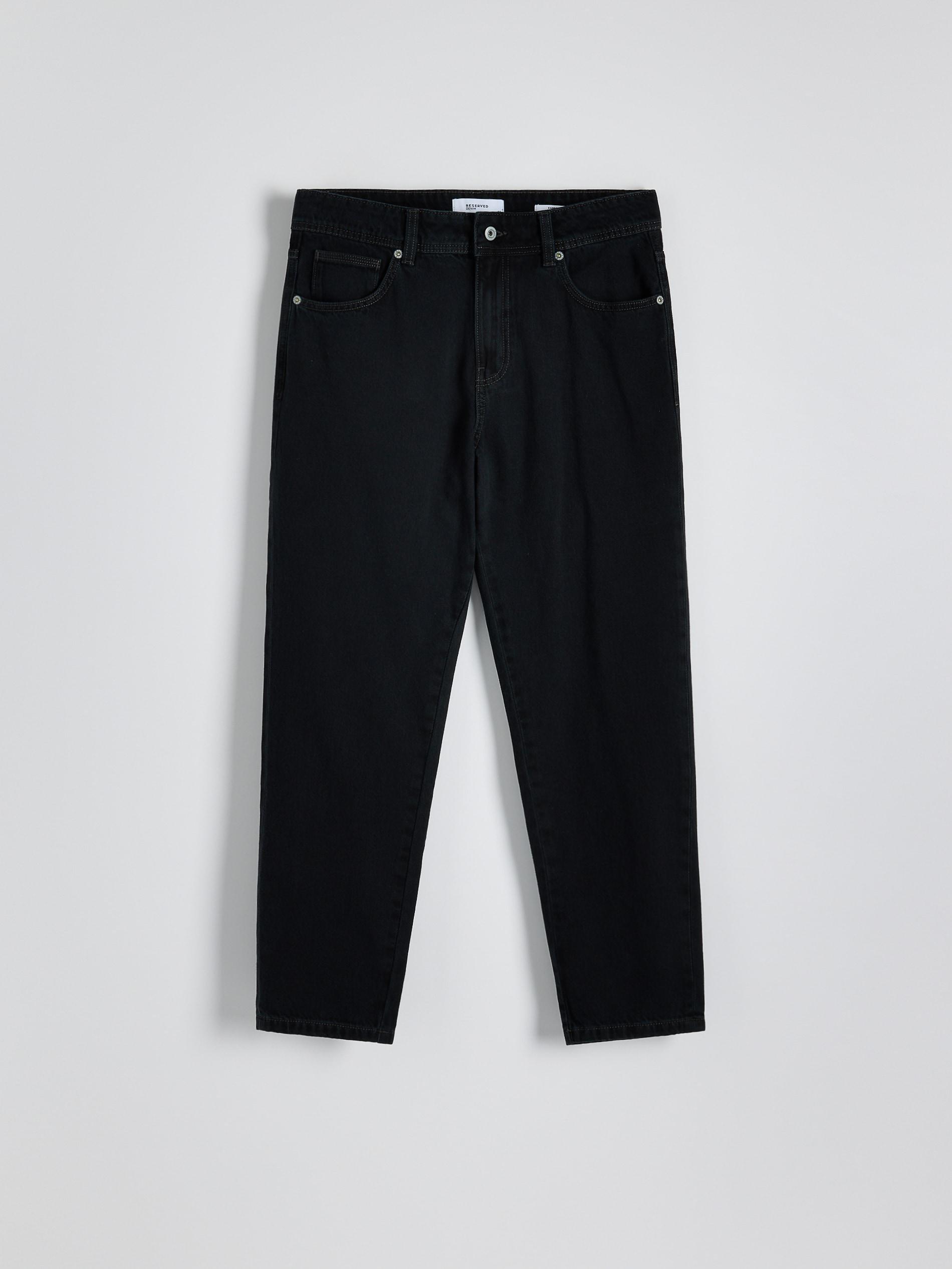 Black Carrot Fit Jeans, Black, large image number 5