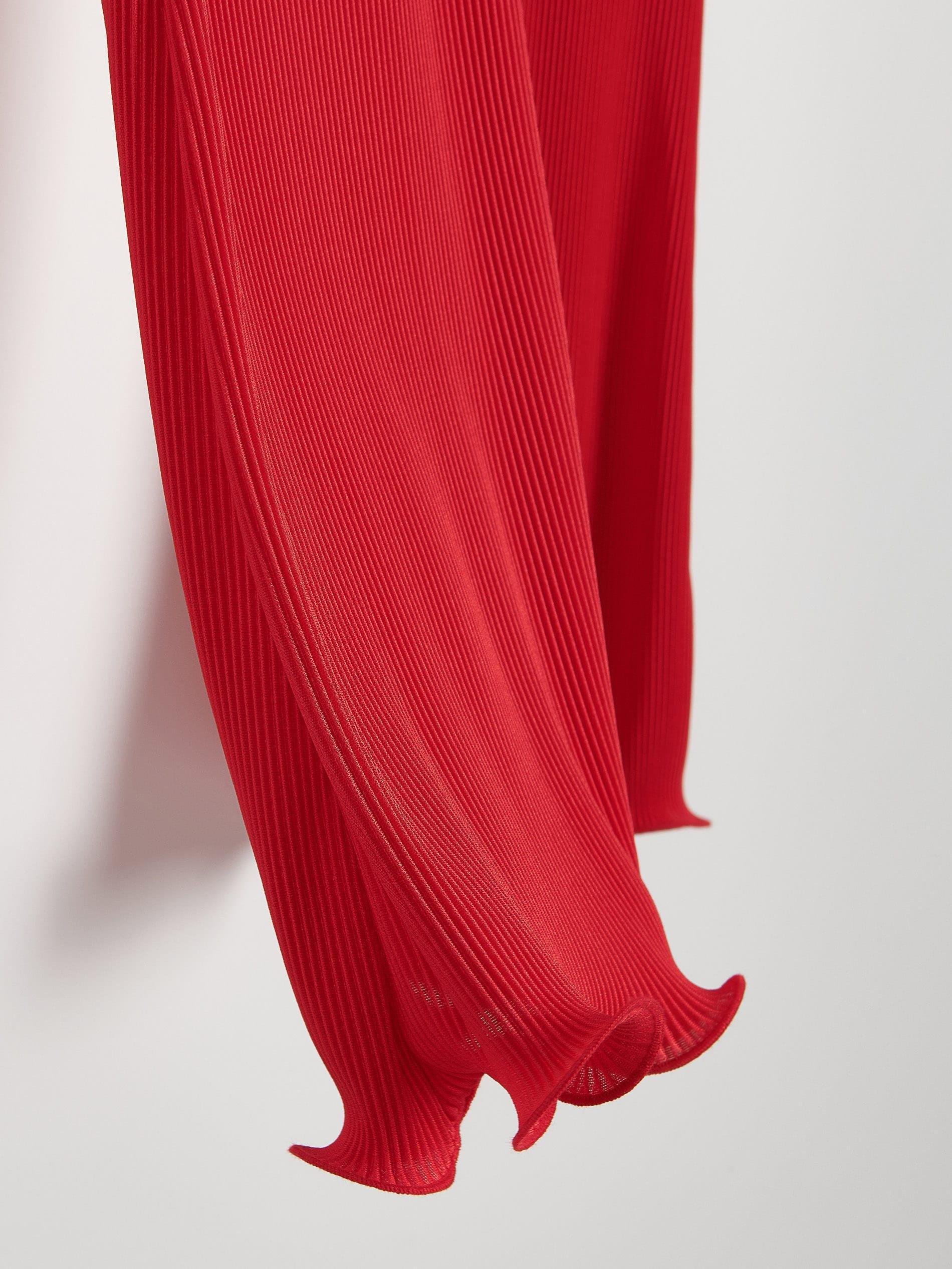 Red Ruffled Detail Trousers, , large image number 5