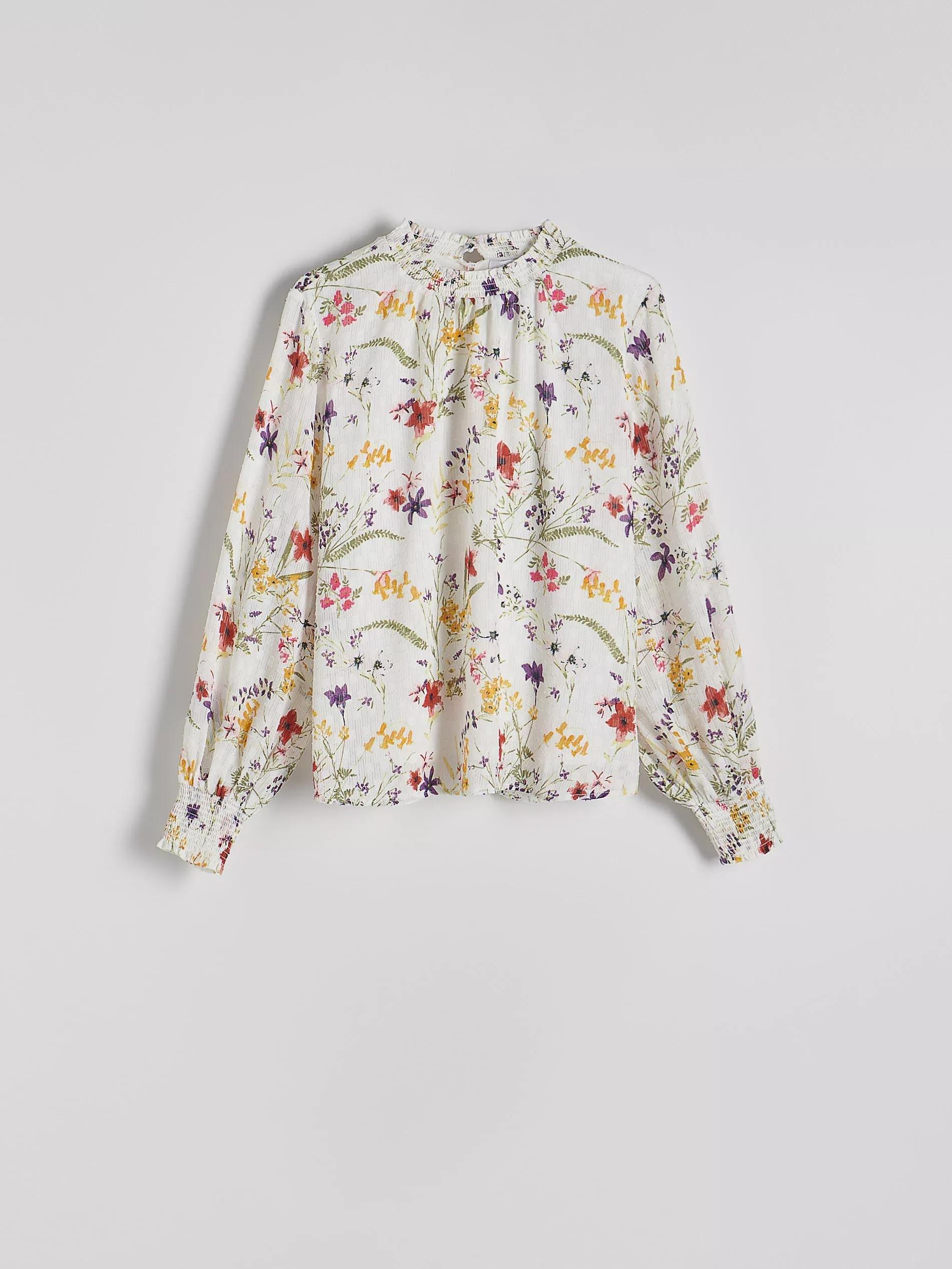 Multicolour Floral Blouse, Turquoise, large image number 4