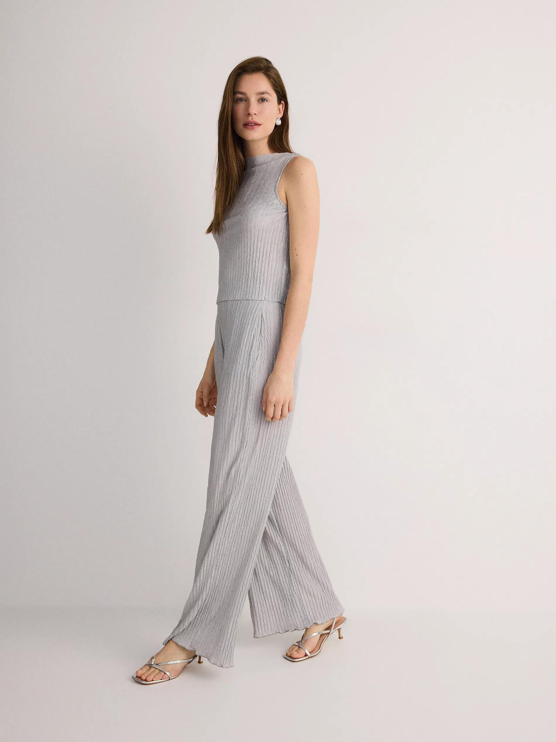 Grey Structural Jersey Trousers, , large image number 2