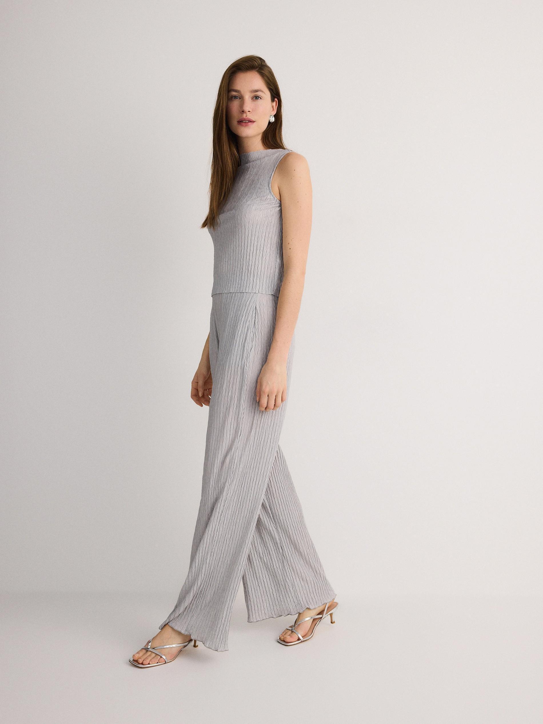 Grey Structural Jersey Trousers, , large image number 3