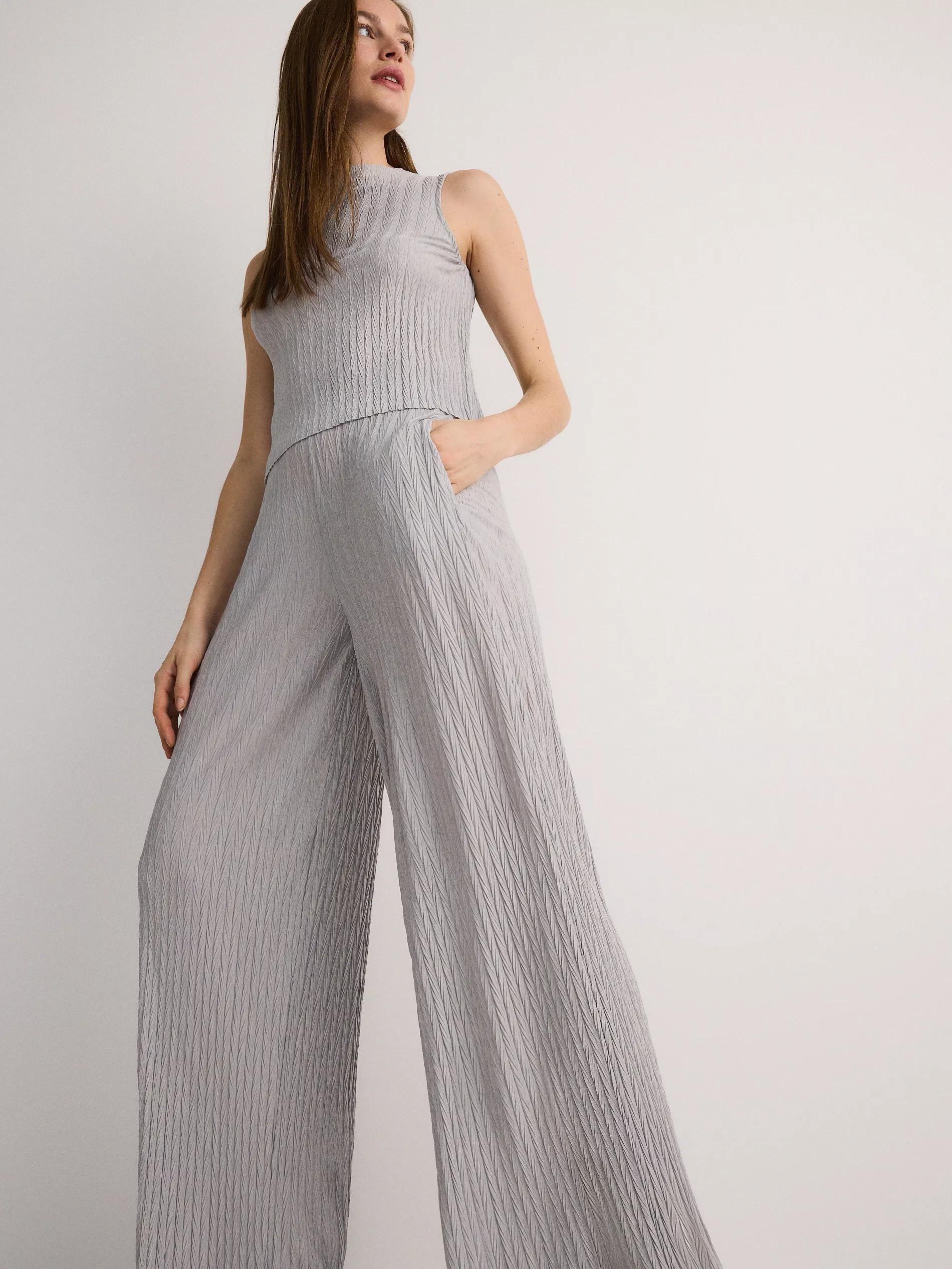 Grey Structural Jersey Trousers, , large image number 4